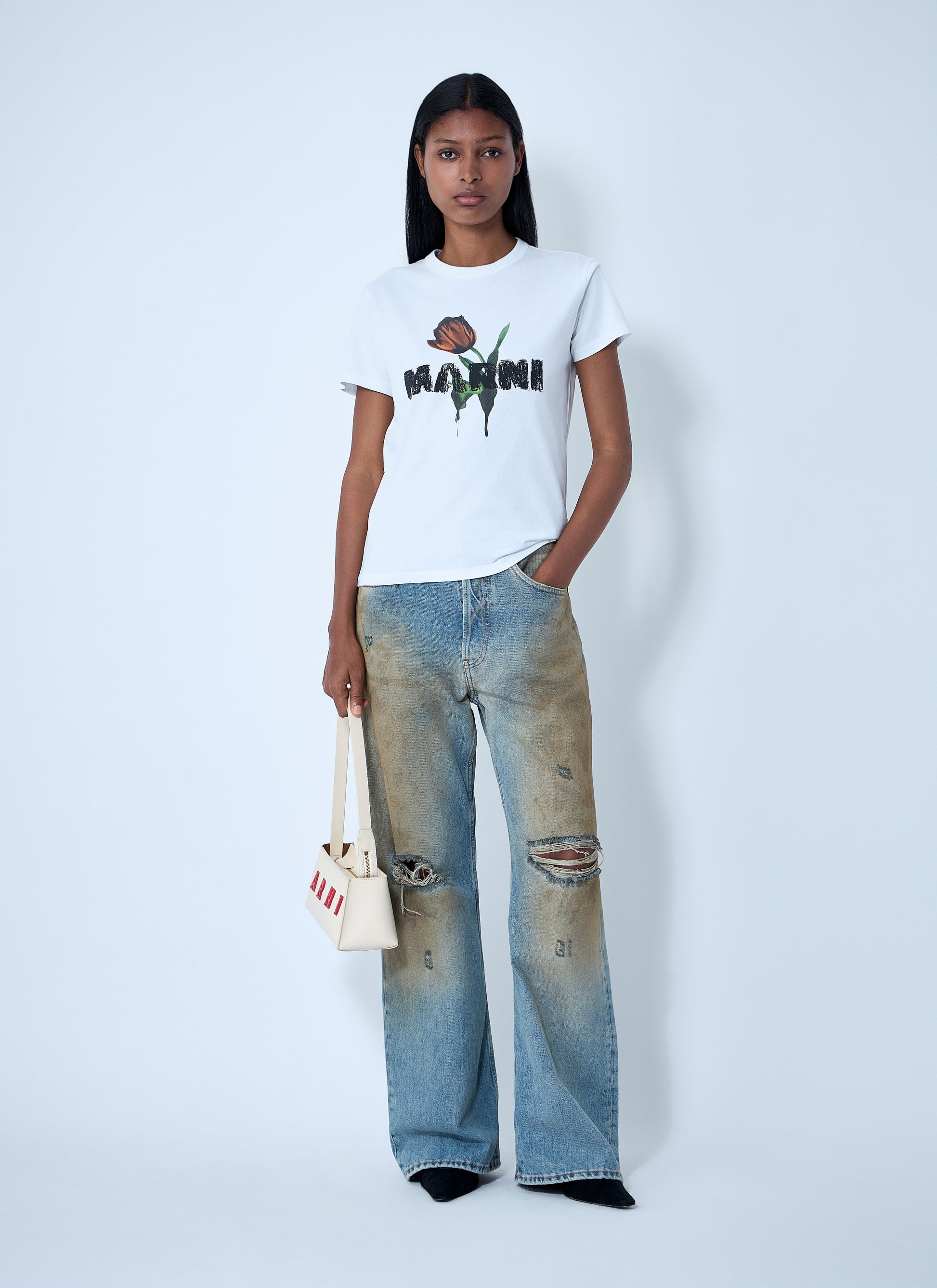 Marni Women Logo Motif T-Shirt MARNI