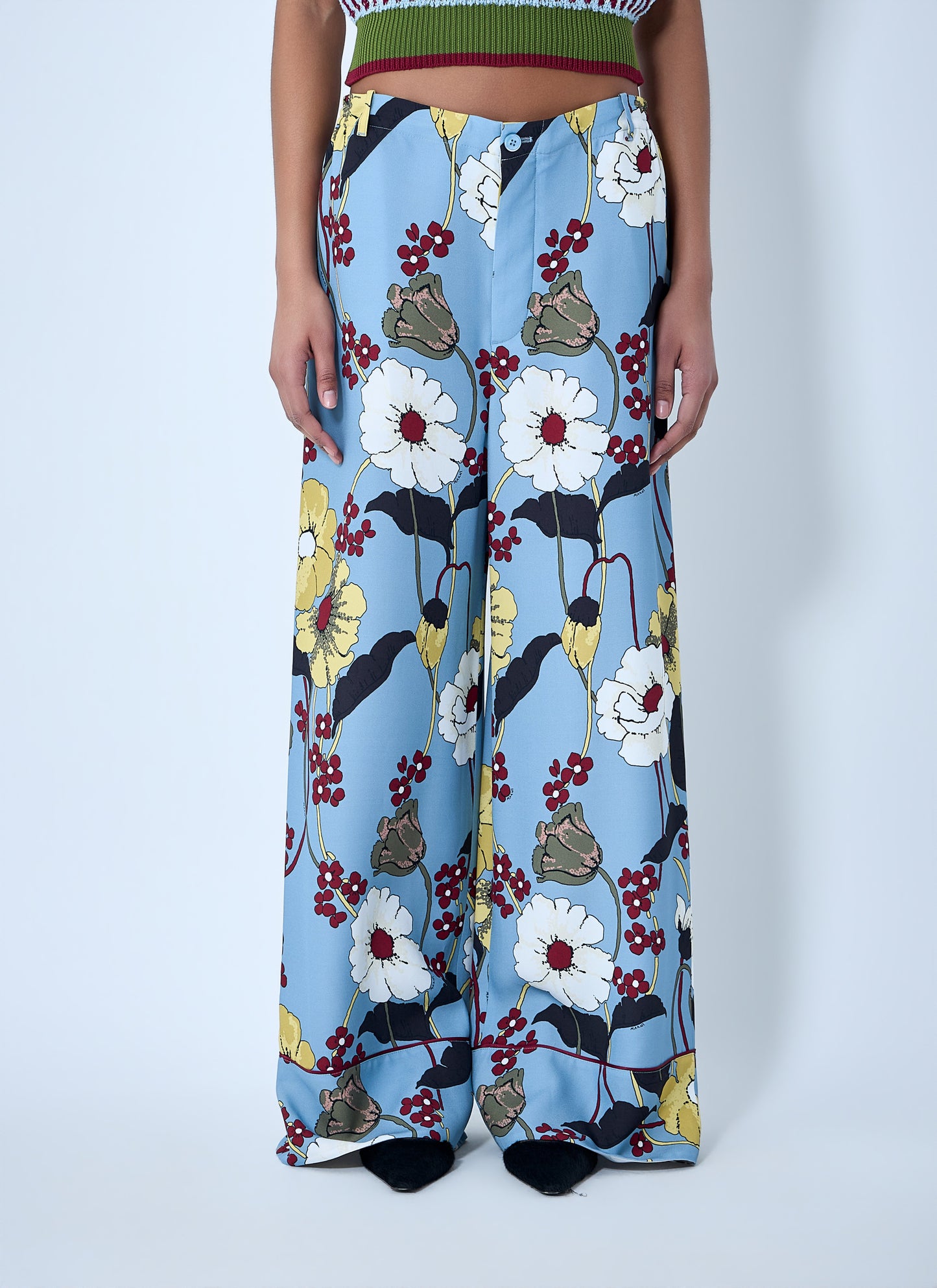 Marni Women Wide-Leg Floral Trousers MARNI