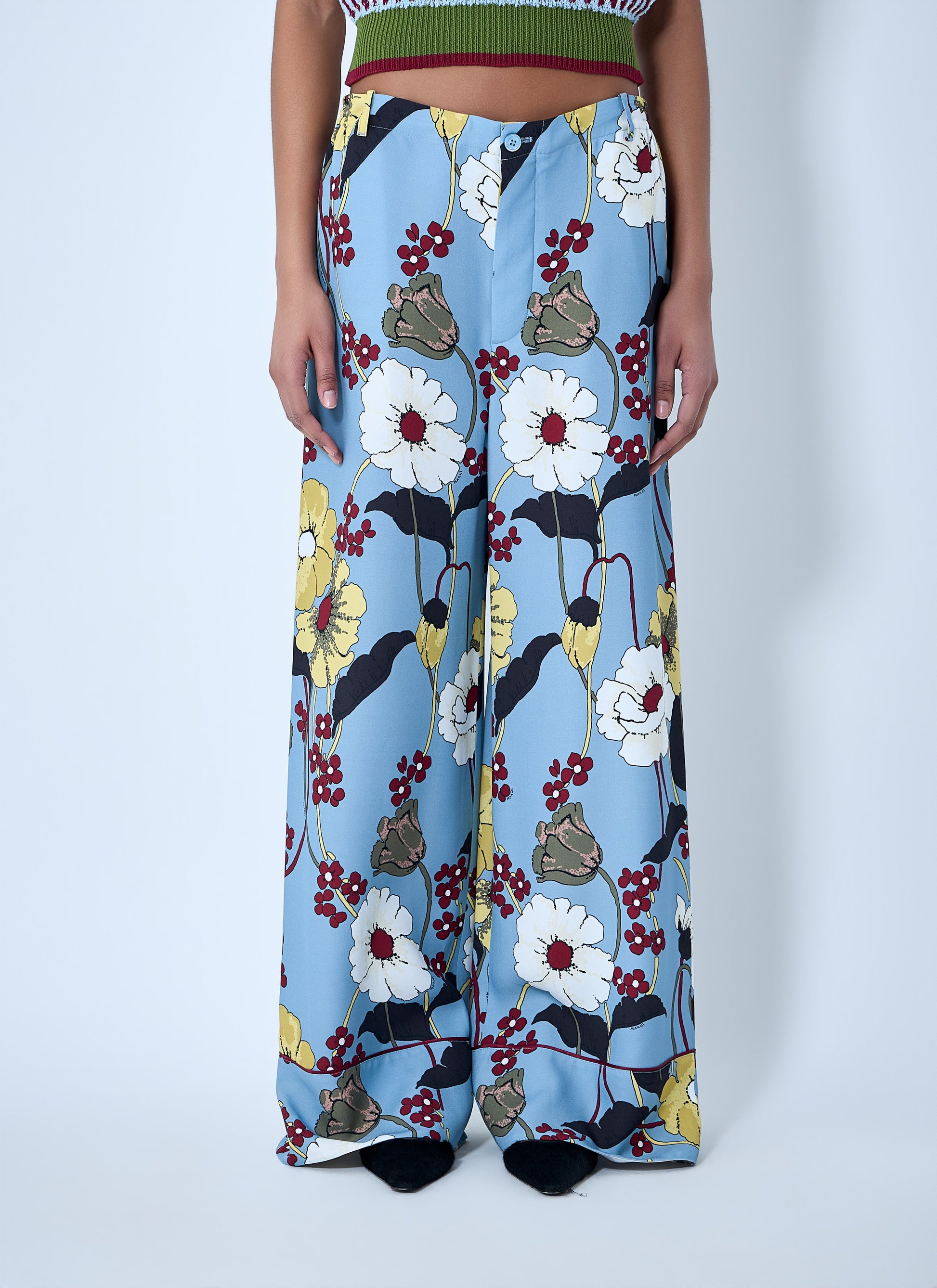Marni Women Wide-Leg Floral Trousers MARNI