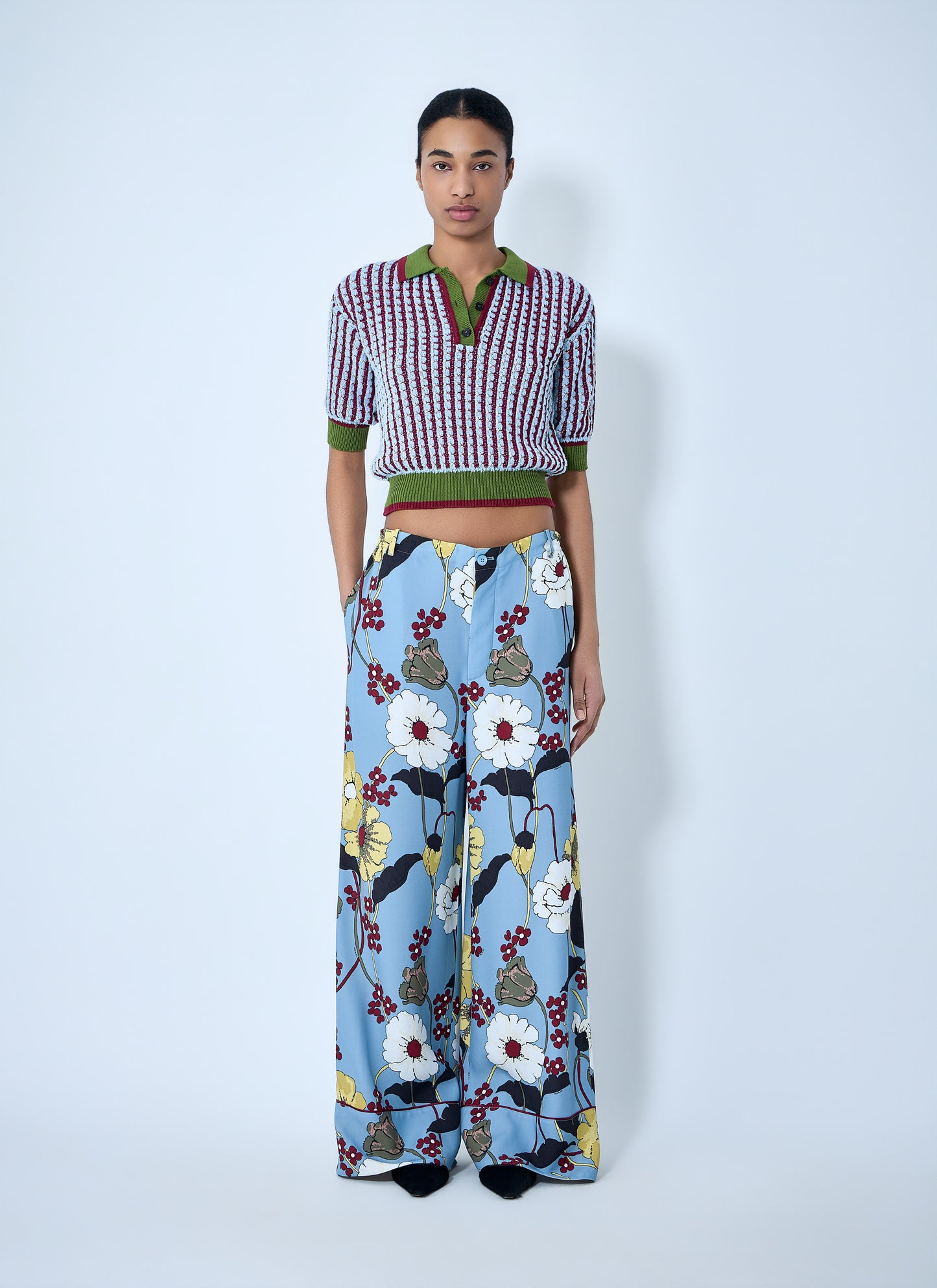 Marni Women Wide-Leg Floral Trousers MARNI