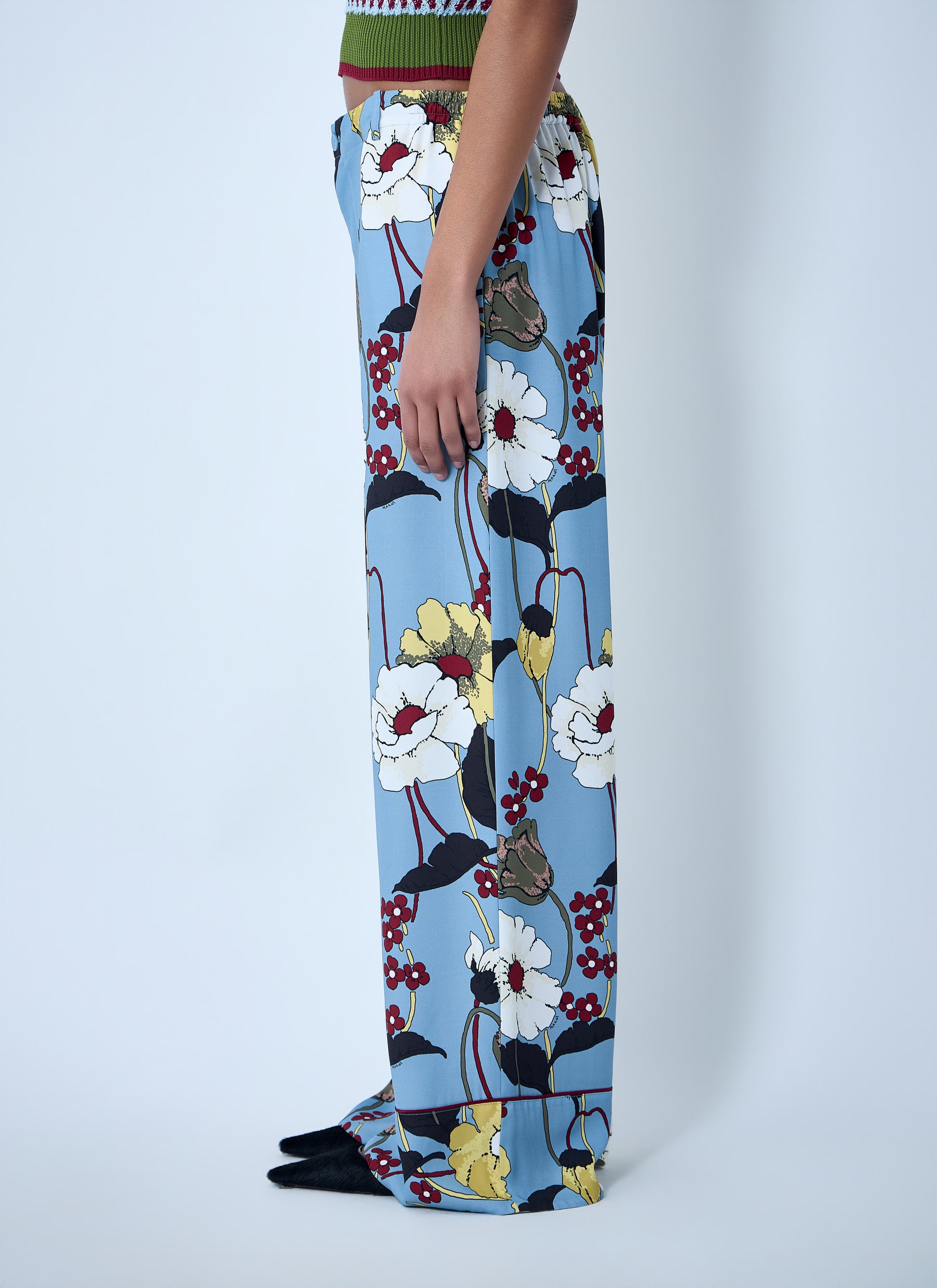 Marni Women Wide-Leg Floral Trousers MARNI