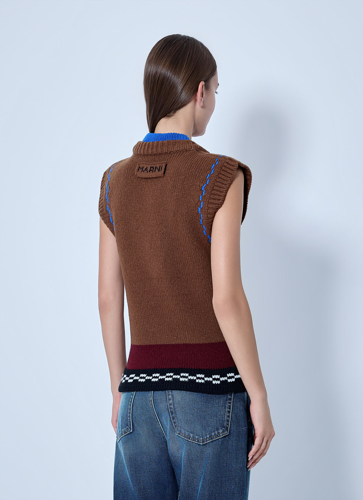 Marni Women Geometric Knit Sleeveless Vest MARNI