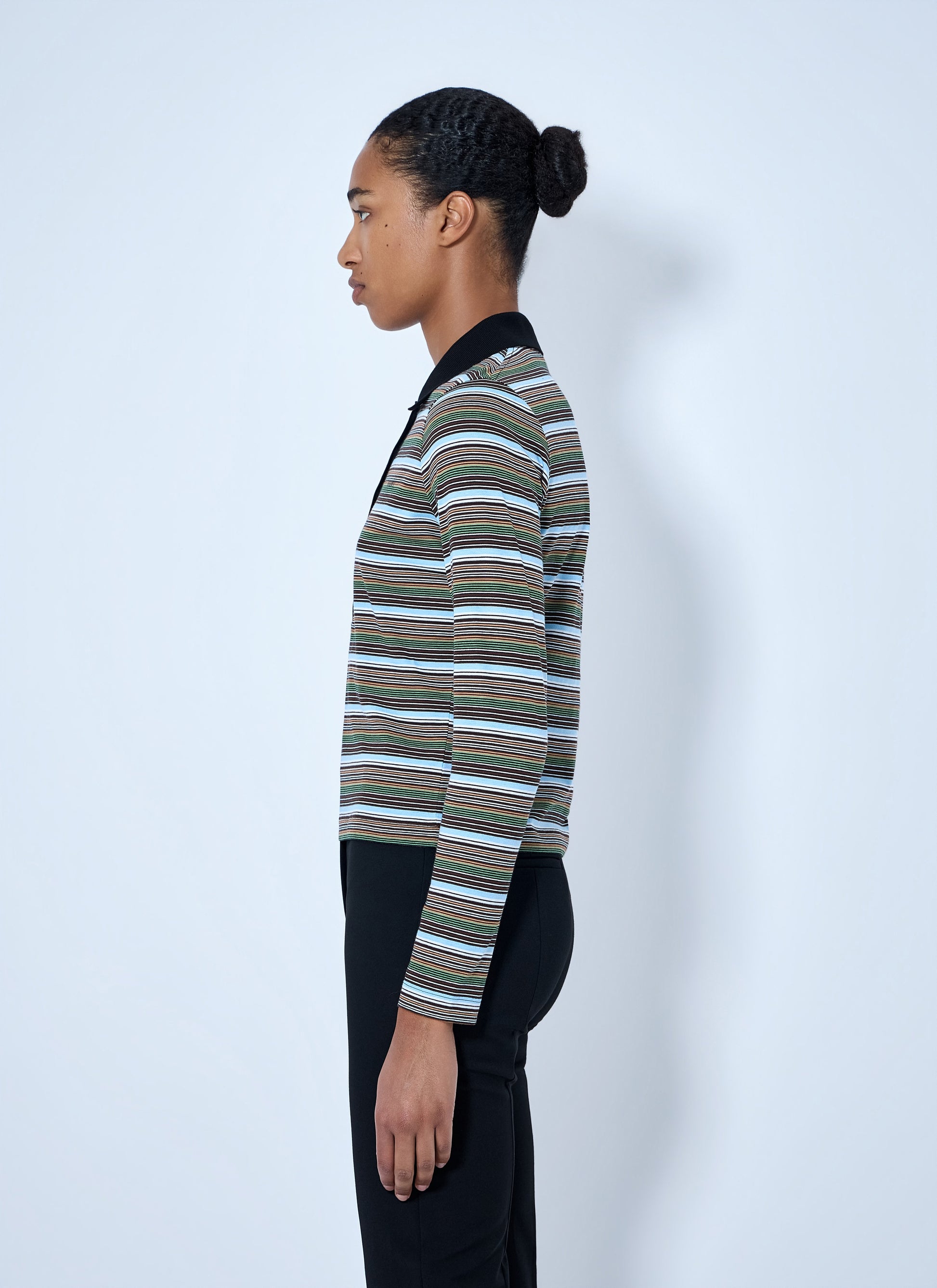 Marni Women Striped Long Sleeve Polo Shirt MARNI