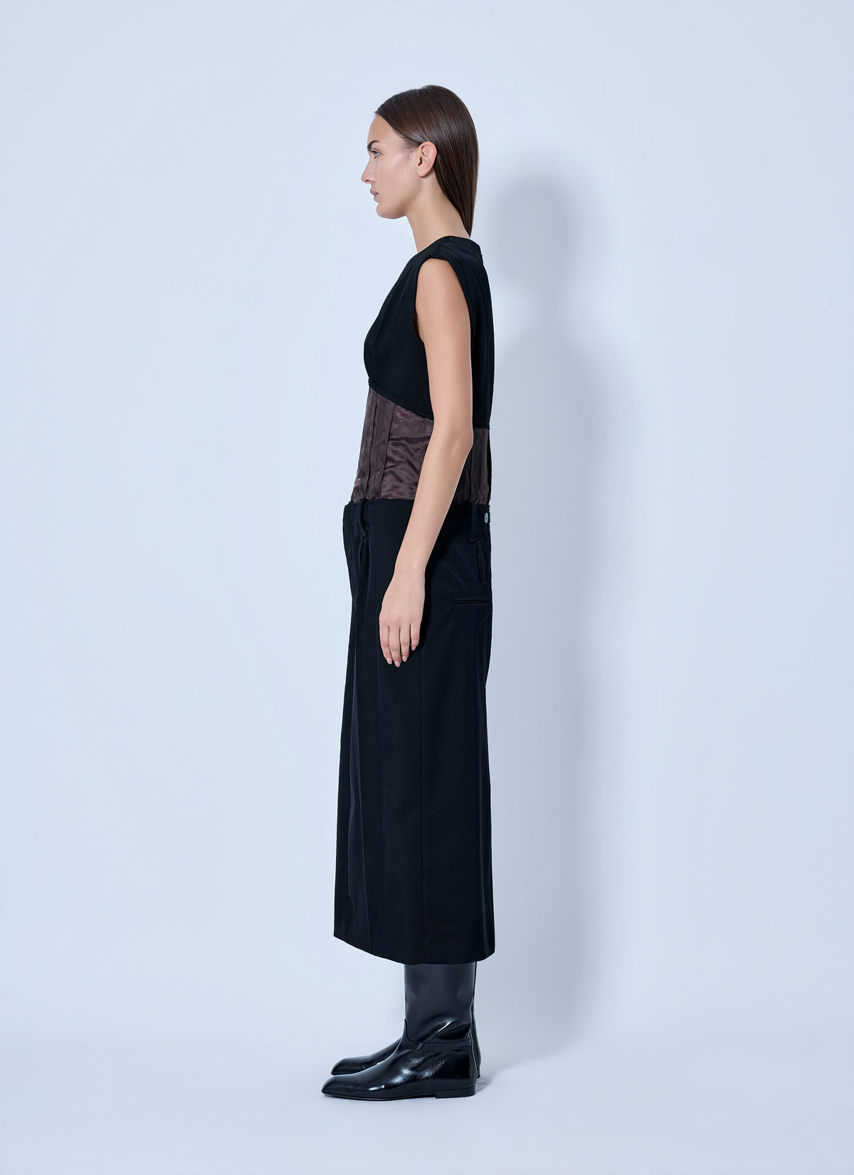 Marni Women Sleeveless Dress With Contrast Waist Panel MARNI