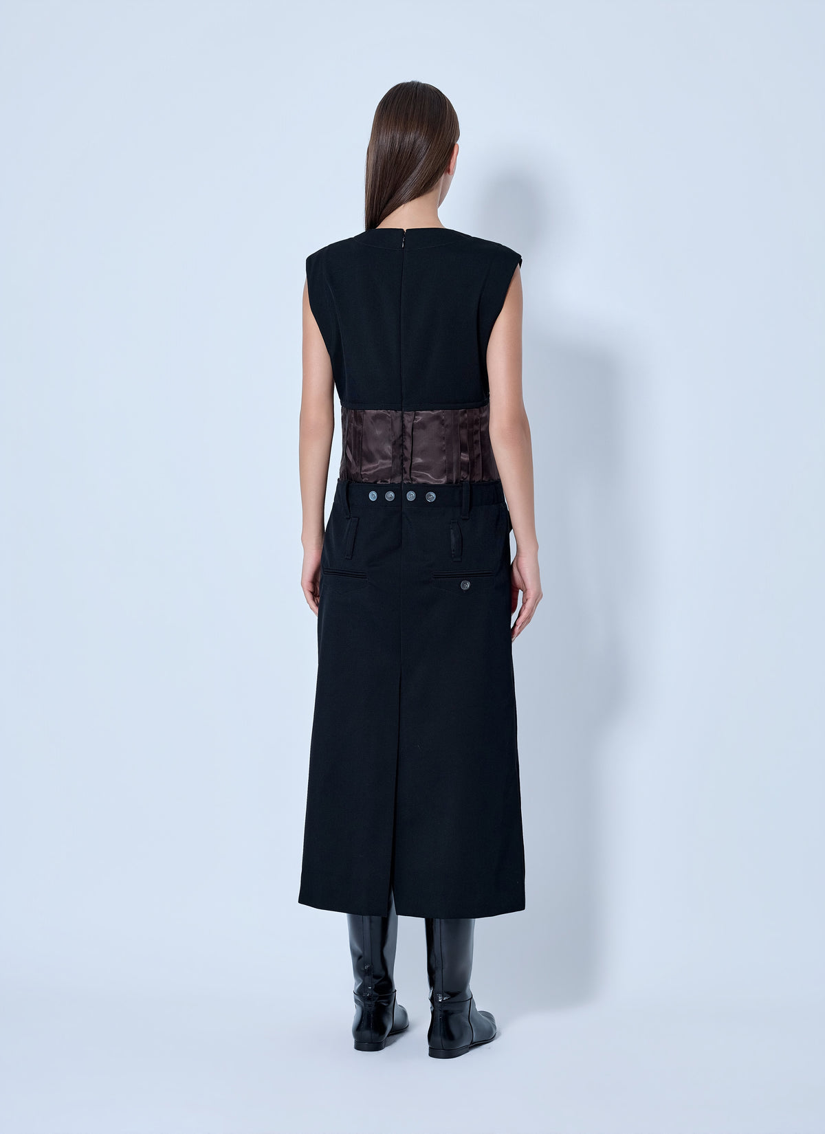 Marni Women Sleeveless Dress With Contrast Waist Panel MARNI