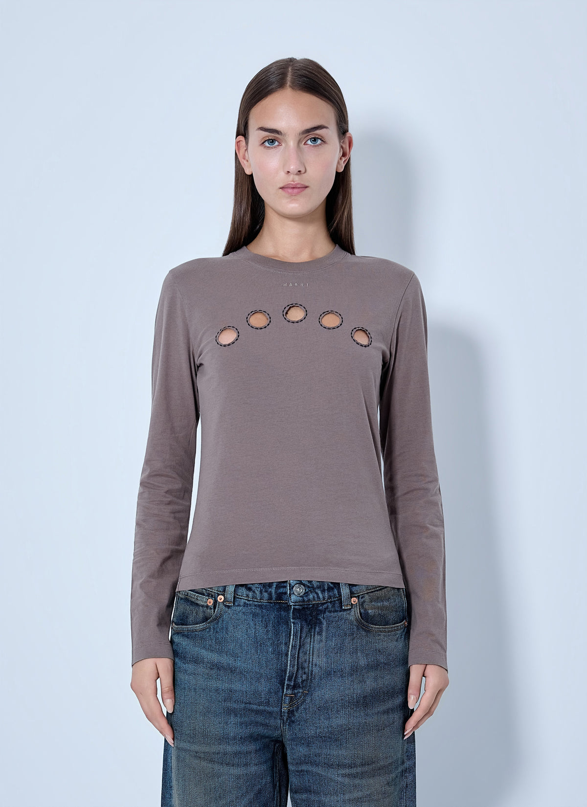 Marni Women Cut-Out Detail Long Sleeve Top MARNI