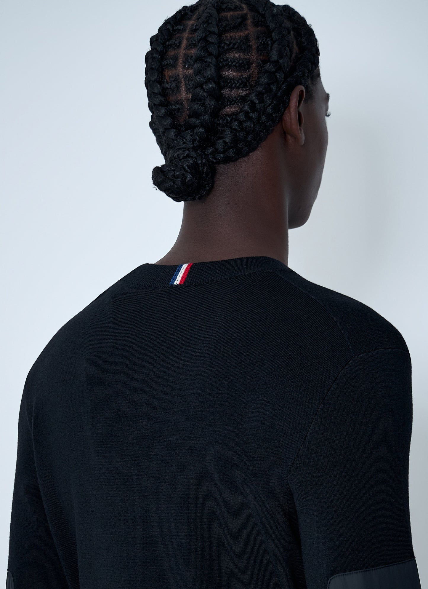 Moncler Grenoble Men Crewneck Sweater With Nylon Sleeve Patches MONCLER GRENOBLE