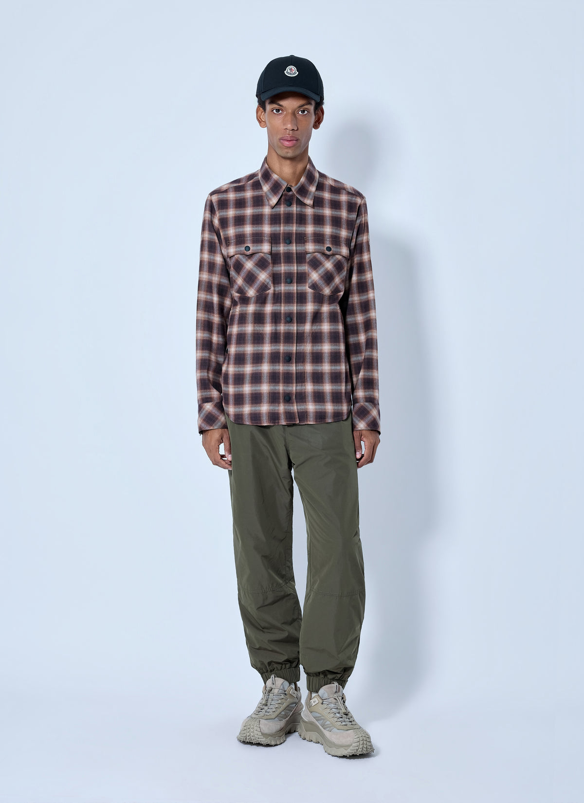 Moncler Grenoble Men Checked Long Sleeve Shirt MONCLER GRENOBLE