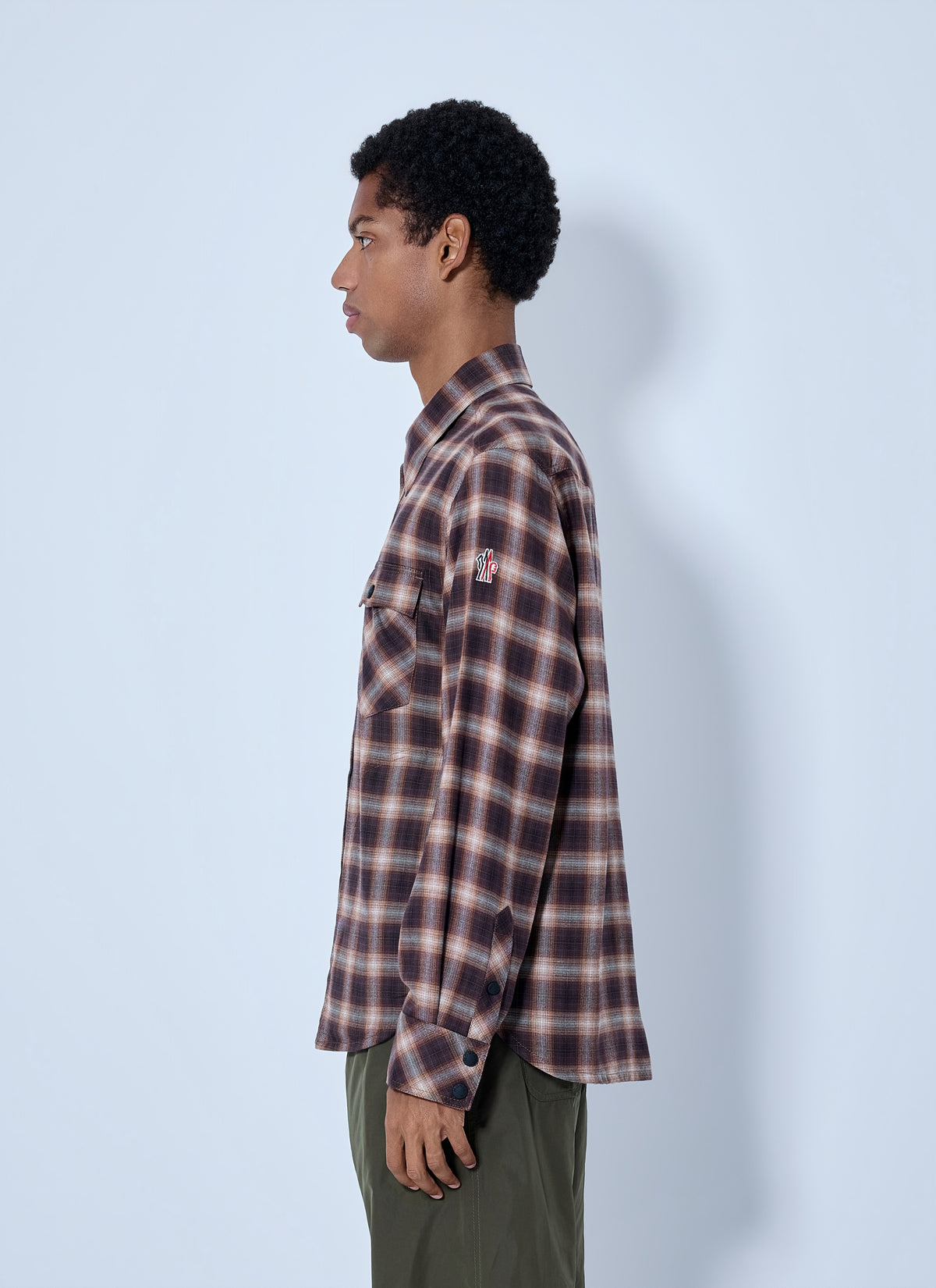 Moncler Grenoble Men Checked Long Sleeve Shirt MONCLER GRENOBLE