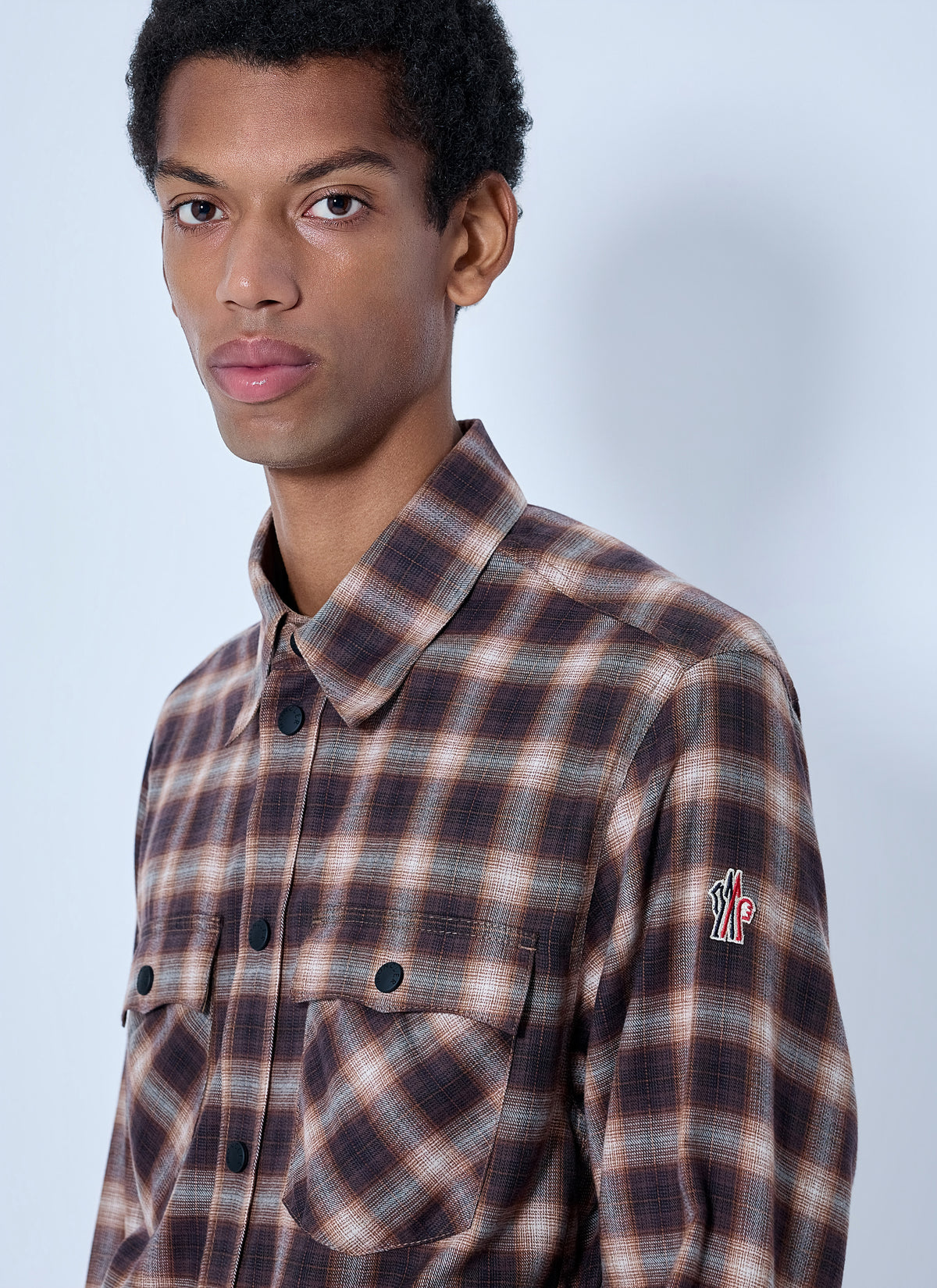 Moncler Grenoble Men Checked Long Sleeve Shirt MONCLER GRENOBLE