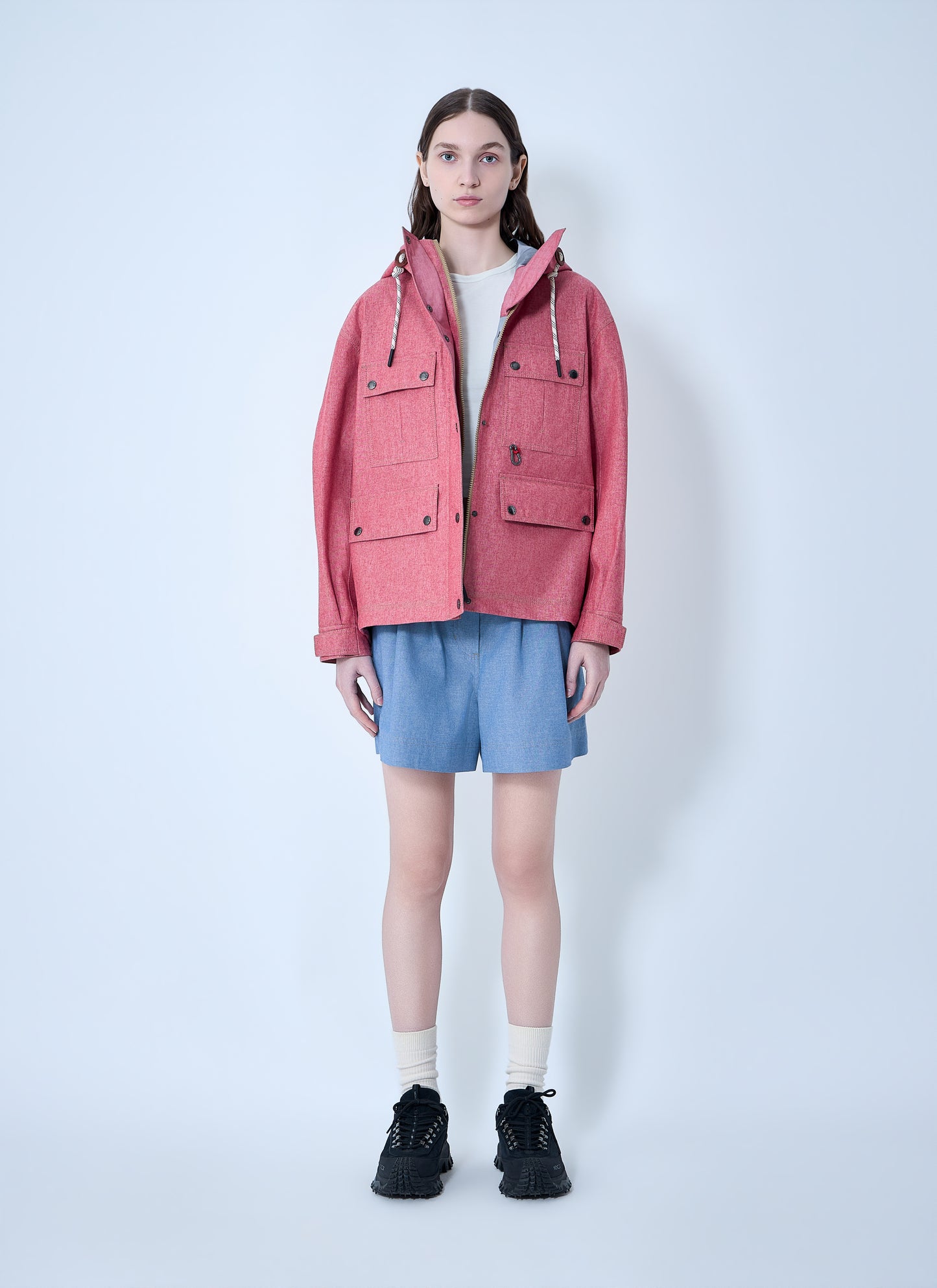 Moncler Grenoble Women High-Waisted Pleated Shorts MONCLER GRENOBLE