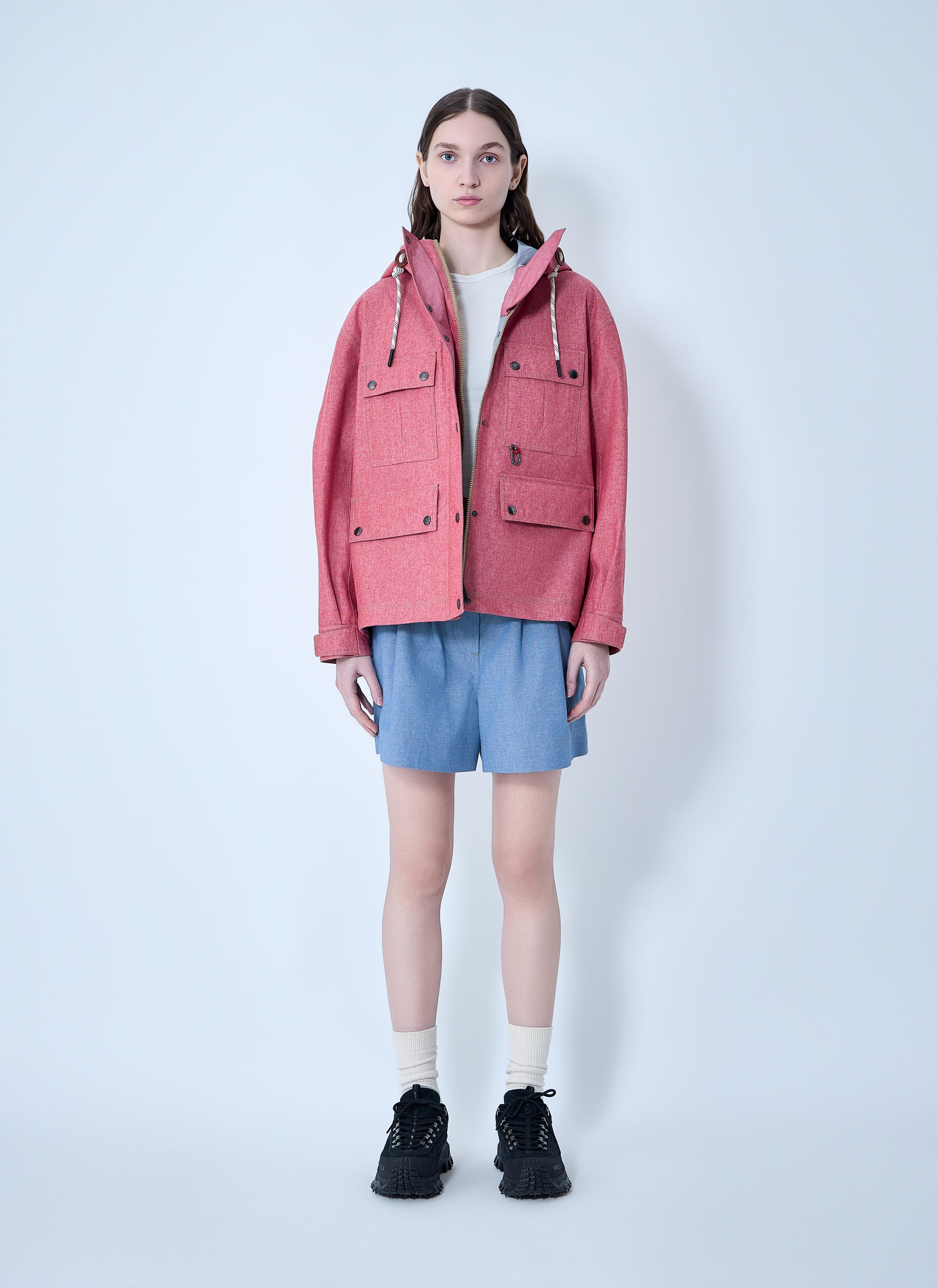 Moncler Grenoble Women High-Waisted Pleated Shorts MONCLER GRENOBLE