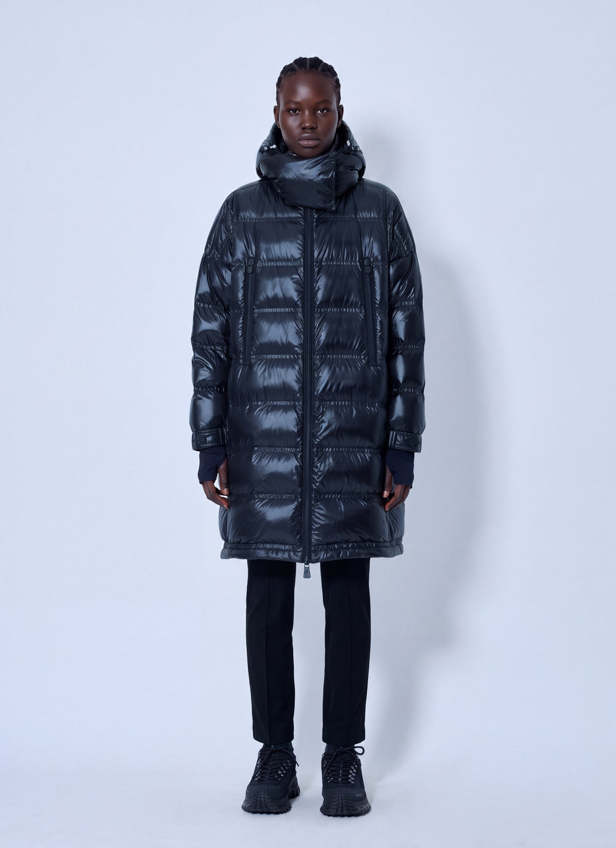 Moncler Grenoble Women Rochelairs Hooded Long Down Jacket MONCLER GRENOBLE