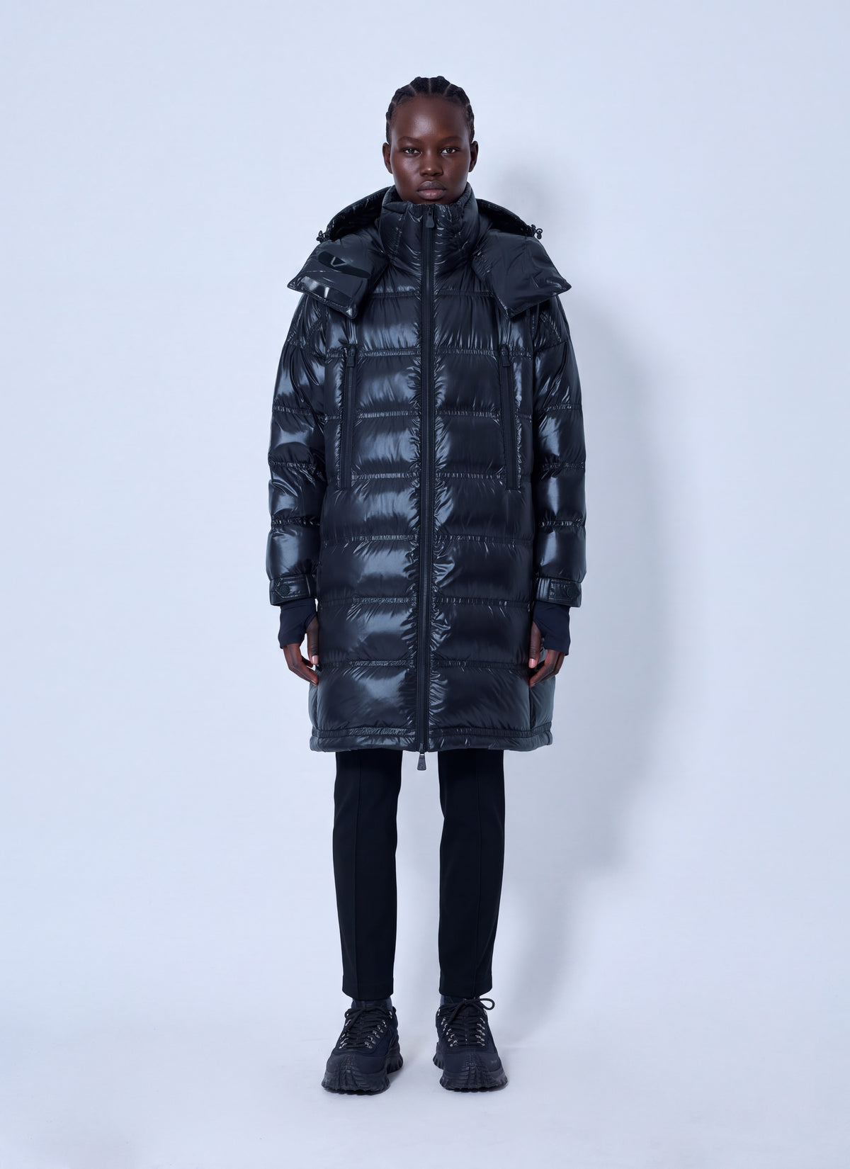 Moncler Grenoble Women Rochelairs Hooded Long Down Jacket MONCLER GRENOBLE