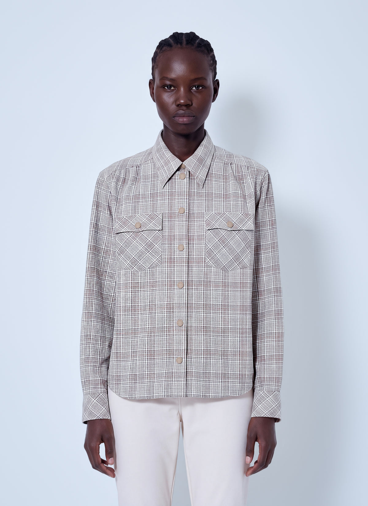 Moncler Grenoble Women Checked Button-Up Shirt MONCLER GRENOBLE