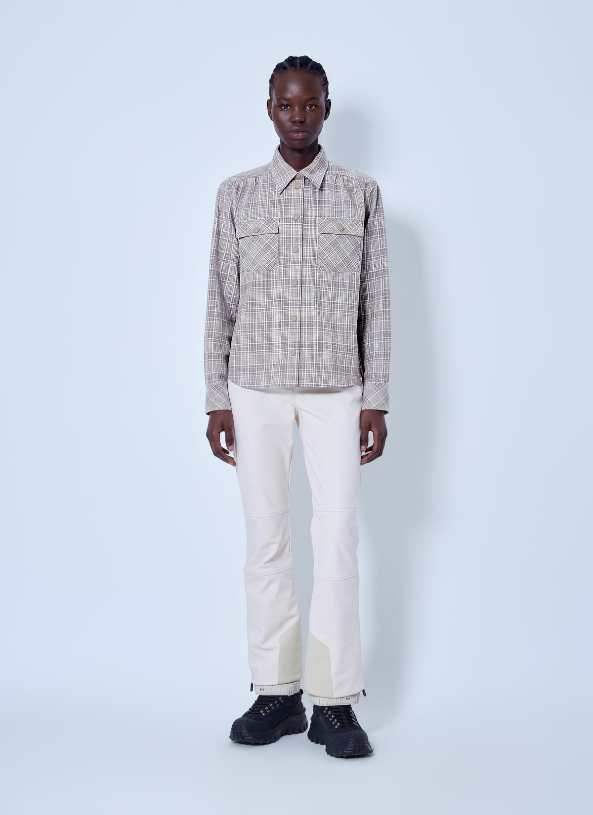Moncler Grenoble Women Checked Button-Up Shirt MONCLER GRENOBLE