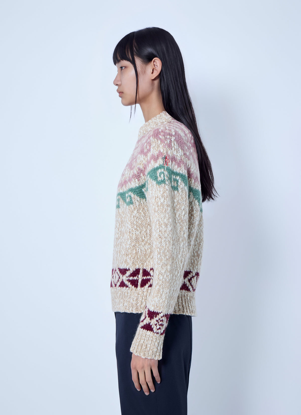 Moncler Grenoble Women Geometric Jacquard Wool Blend Jumper MONCLER GRENOBLE