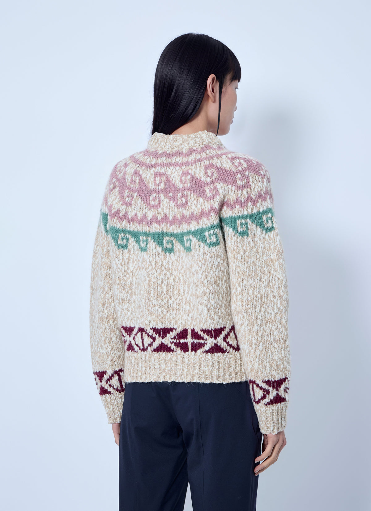 Moncler Grenoble Women Geometric Jacquard Wool Blend Jumper MONCLER GRENOBLE