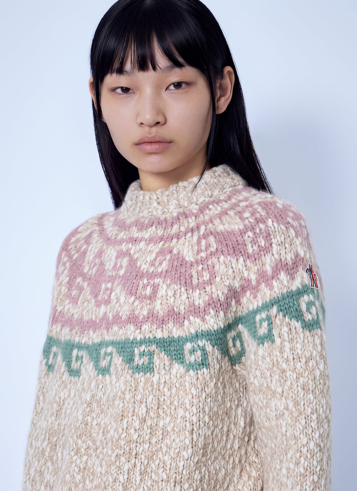 Moncler Grenoble Women Geometric Jacquard Wool Blend Jumper MONCLER GRENOBLE
