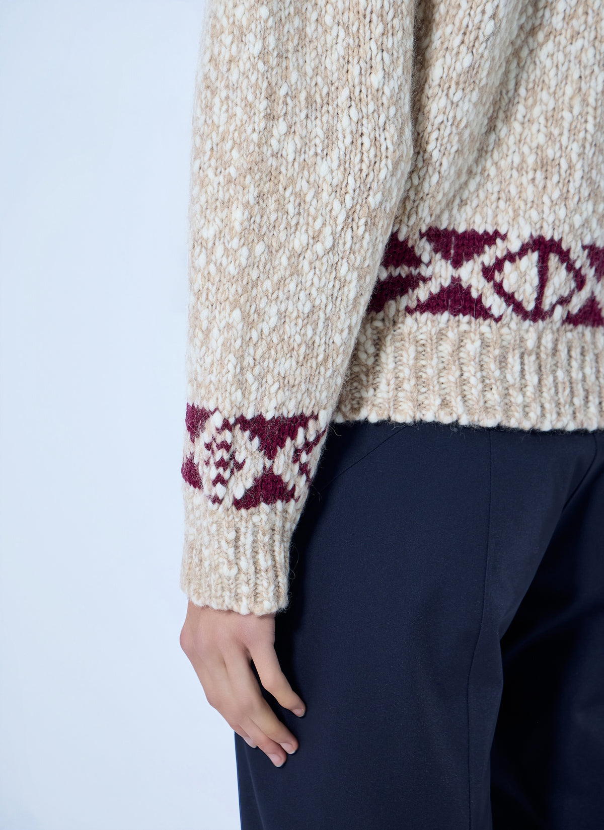 Moncler Grenoble Women Geometric Jacquard Wool Blend Jumper MONCLER GRENOBLE