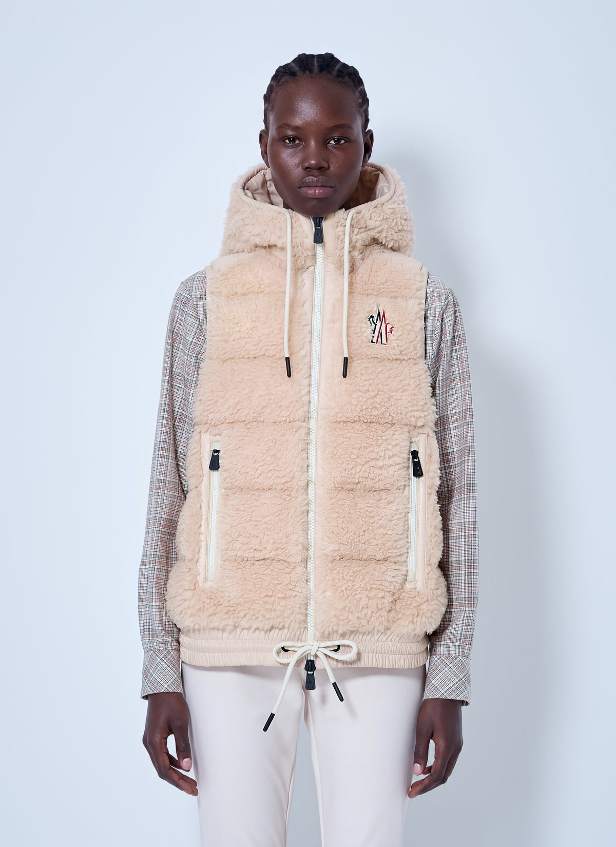 Moncler Grenoble Women Teddy Hooded Insulated Gilet MONCLER GRENOBLE