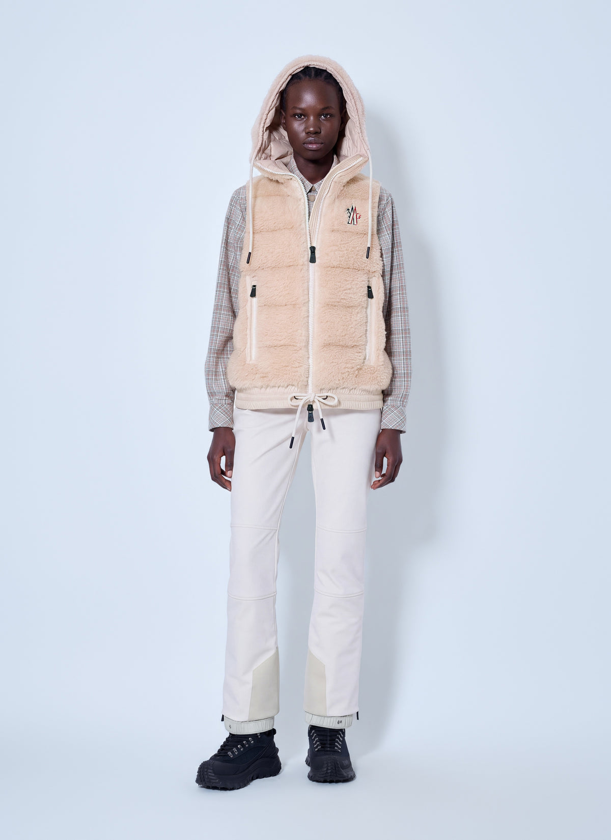 Moncler Grenoble Women Teddy Hooded Insulated Gilet MONCLER GRENOBLE