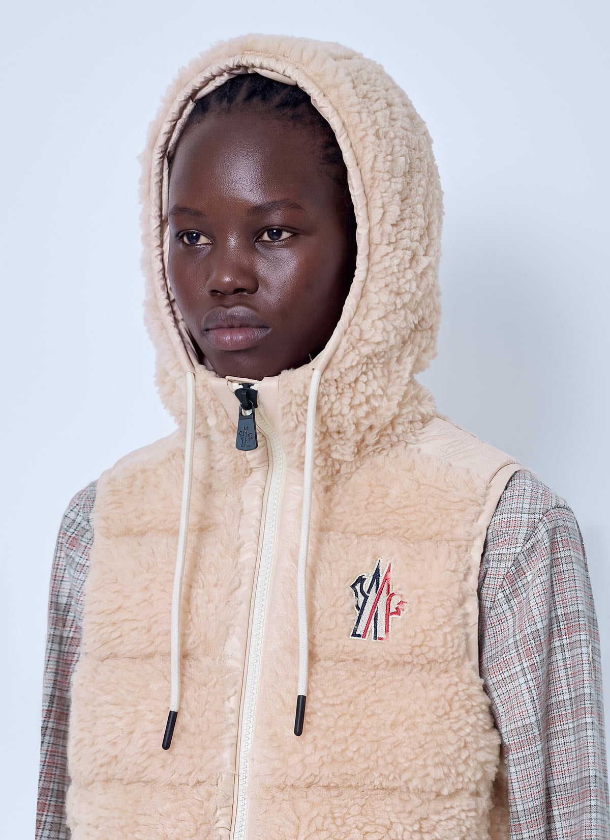 Moncler Grenoble Women Teddy Hooded Insulated Gilet MONCLER GRENOBLE