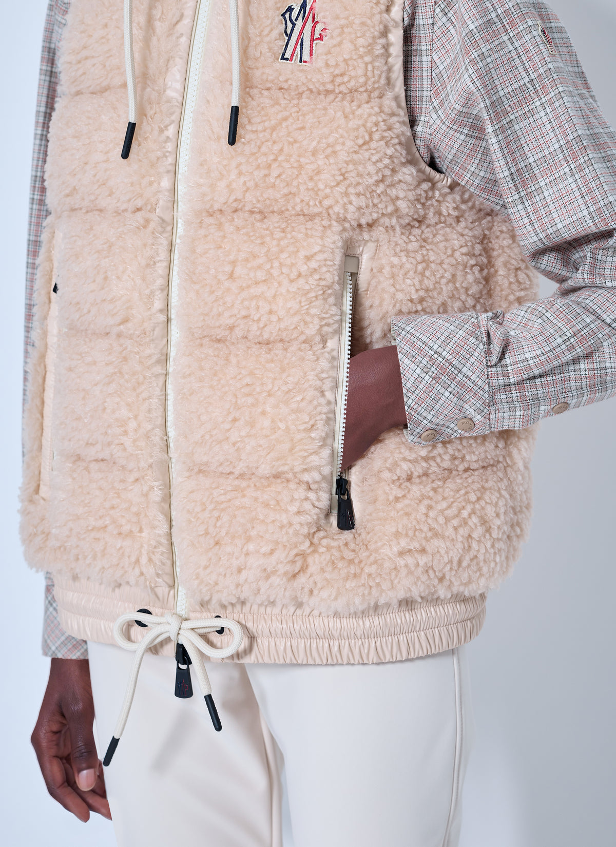 Moncler Grenoble Women Teddy Hooded Insulated Gilet MONCLER GRENOBLE