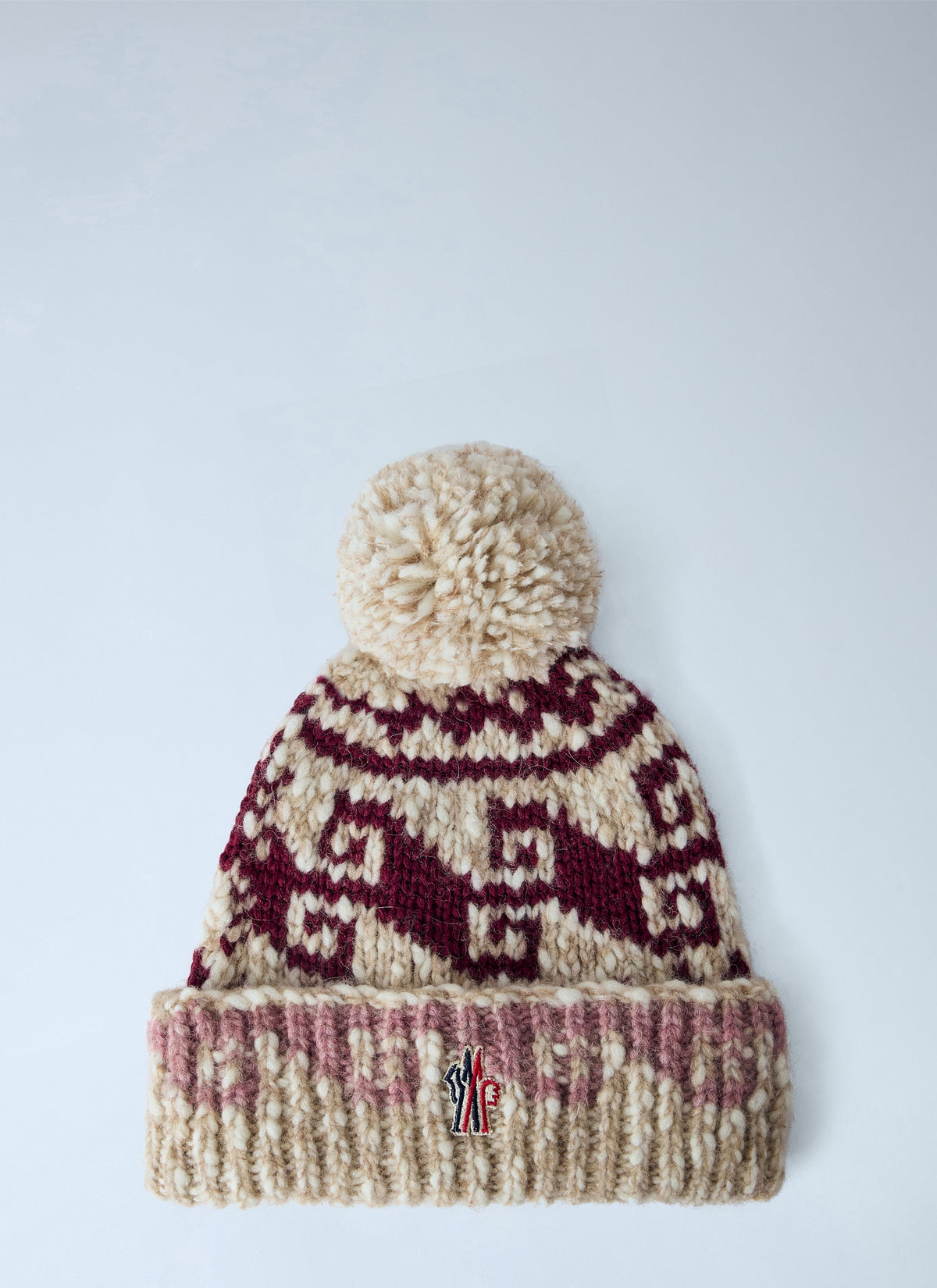 Moncler Grenoble Women Patterned Pom-Pom Beanie MONCLER GRENOBLE