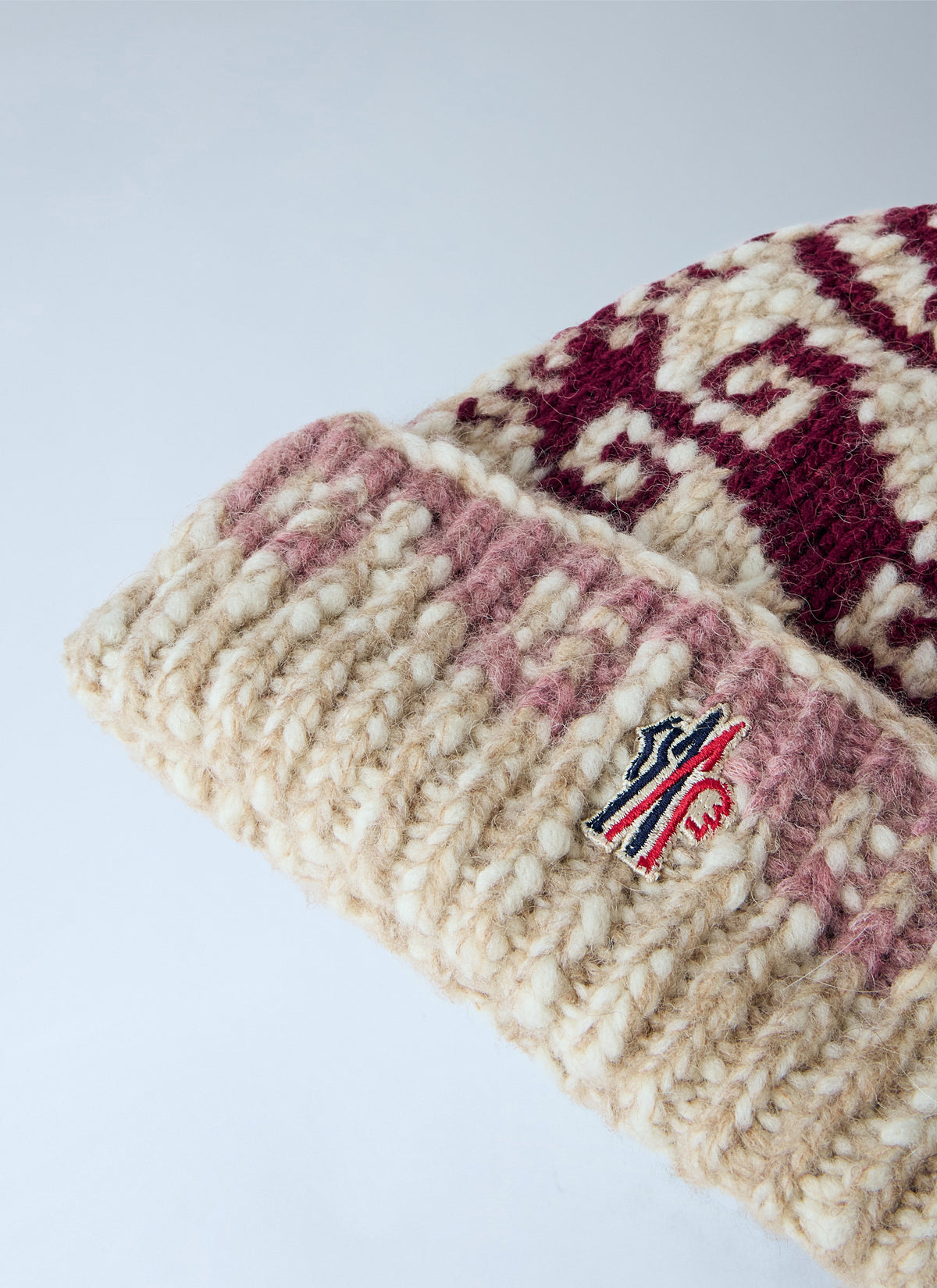 Moncler Grenoble Women Patterned Pom-Pom Beanie MONCLER GRENOBLE