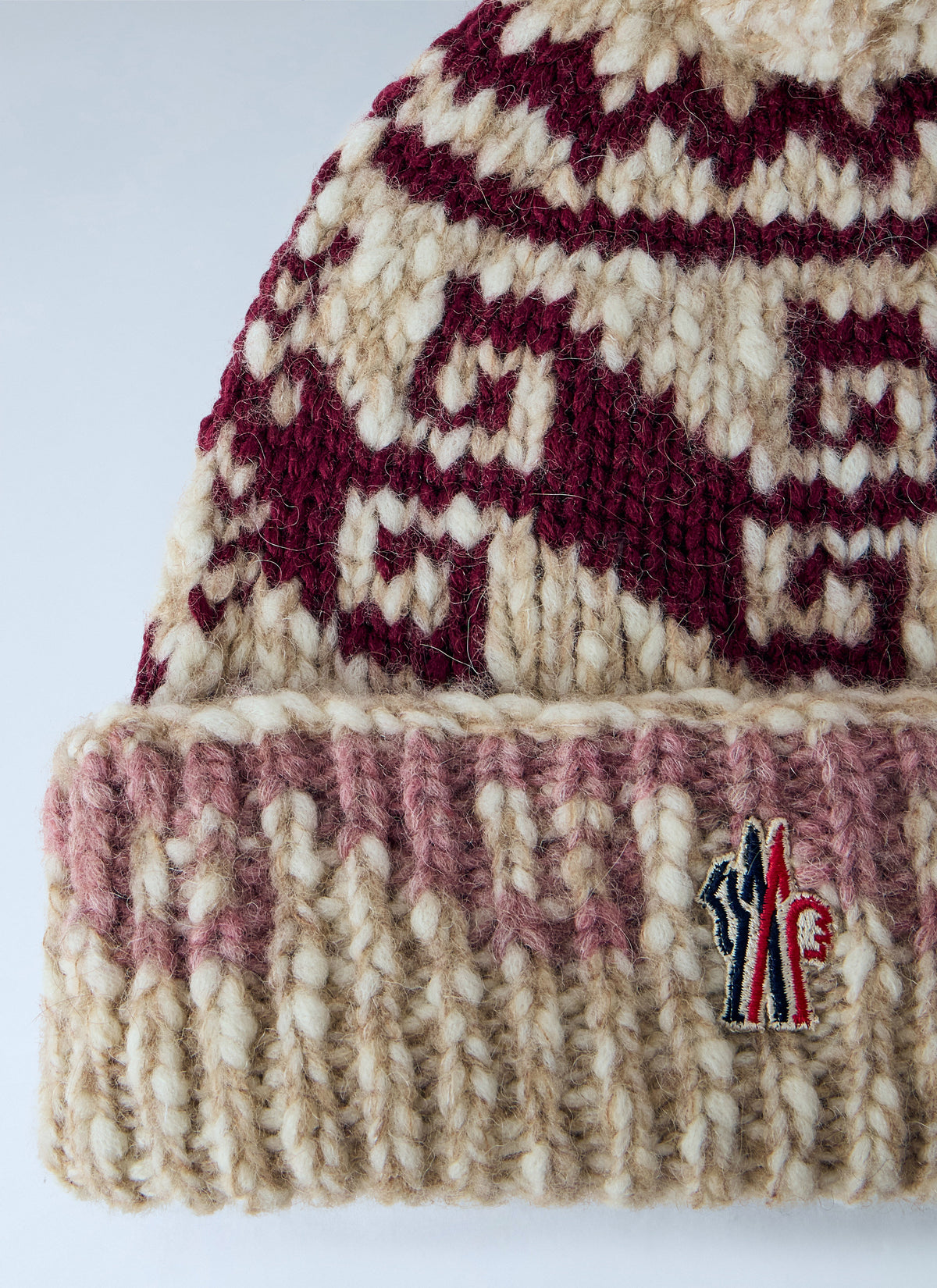 Moncler Grenoble Women Patterned Pom-Pom Beanie MONCLER GRENOBLE