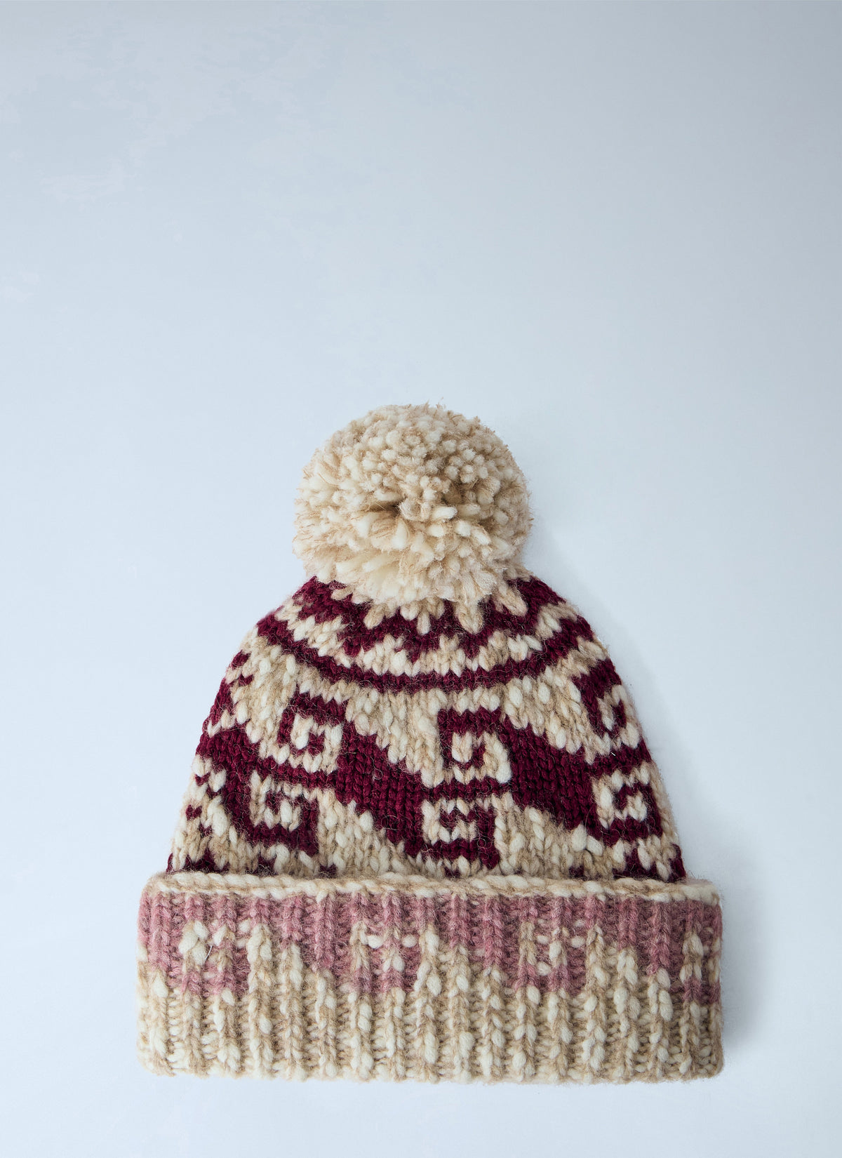 Moncler Grenoble Women Patterned Pom-Pom Beanie MONCLER GRENOBLE