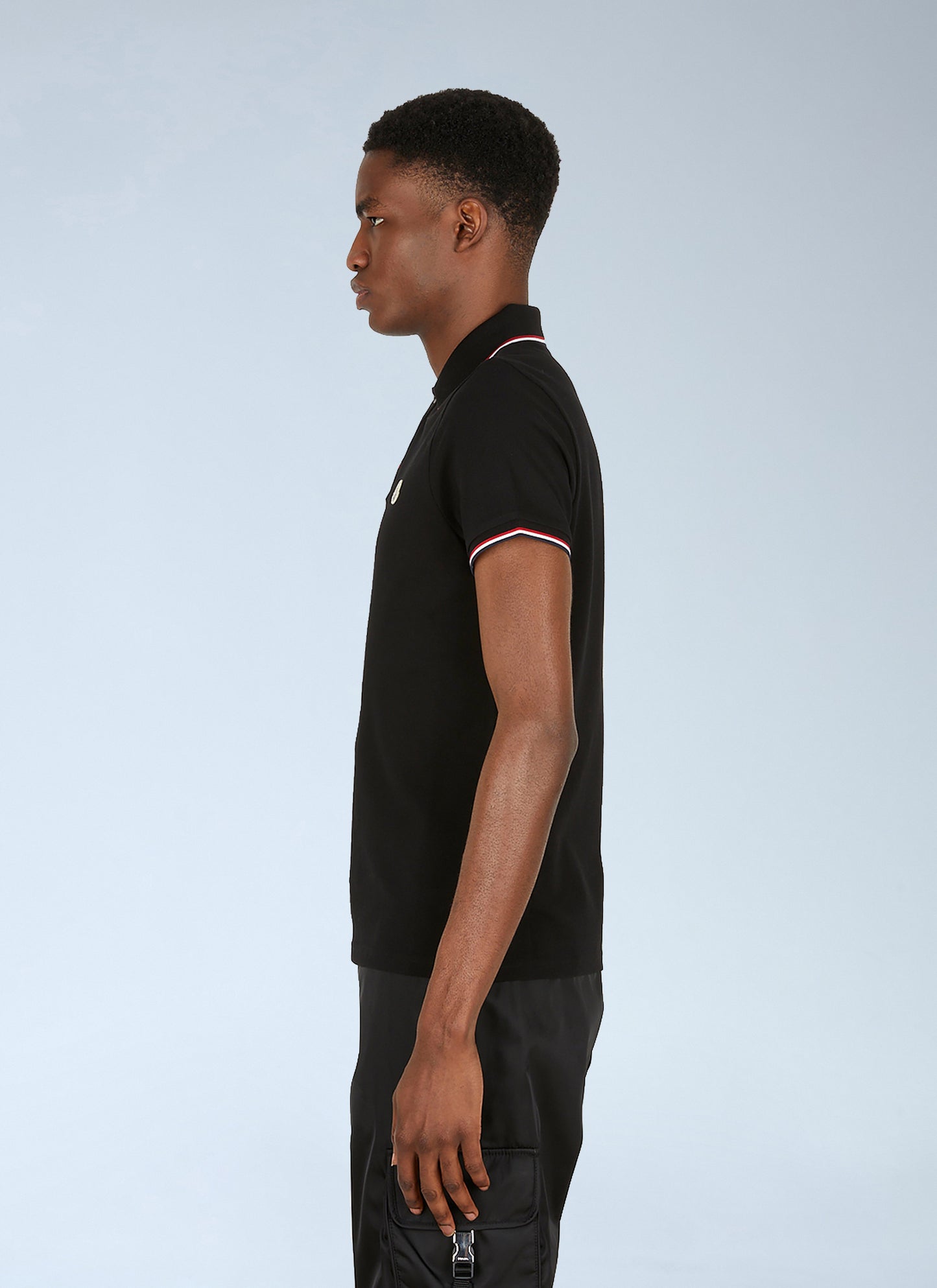 Moncler Men Stripe Trims Polo Shirt MONCLER