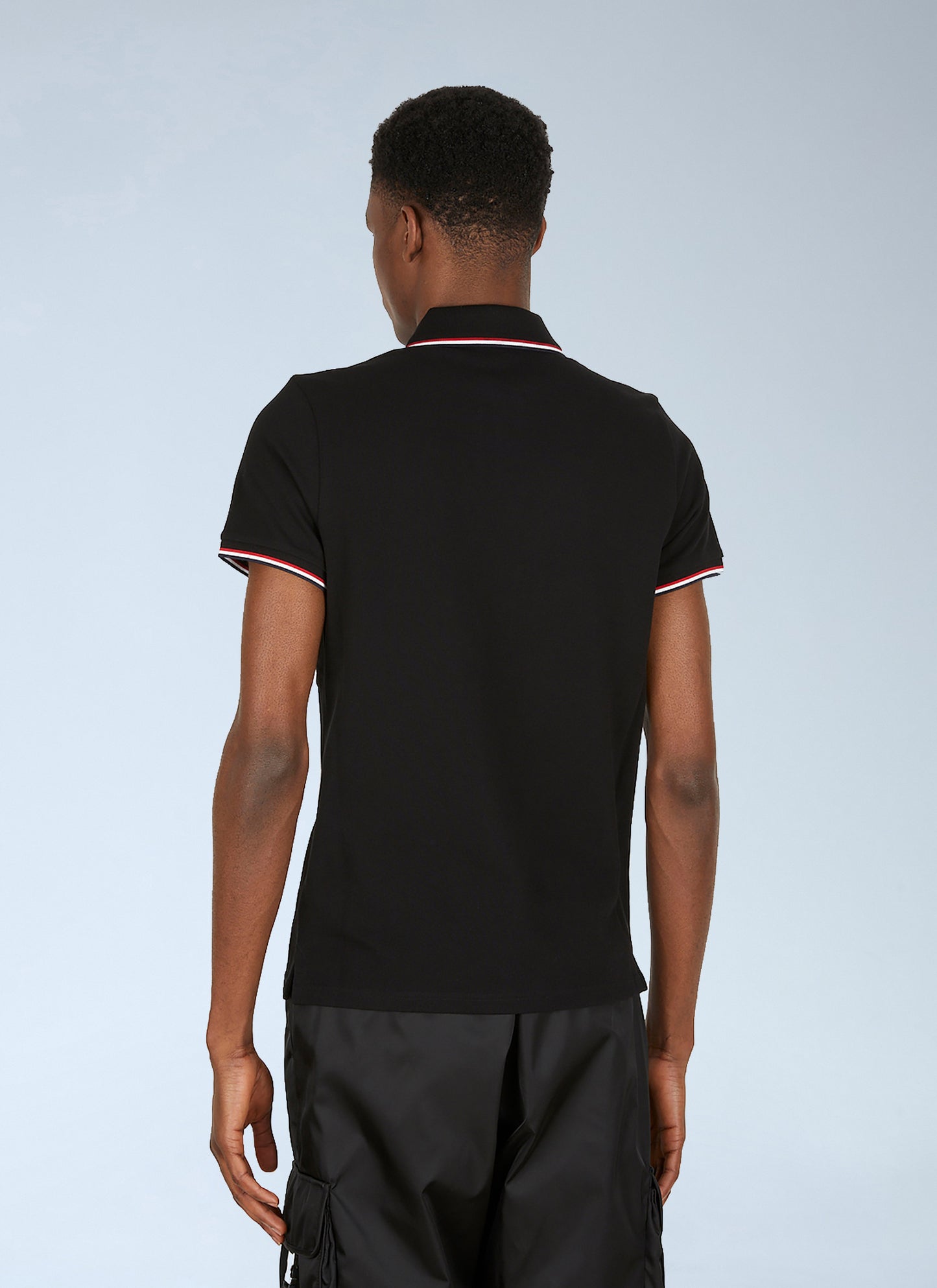 Moncler Men Stripe Trims Polo Shirt MONCLER