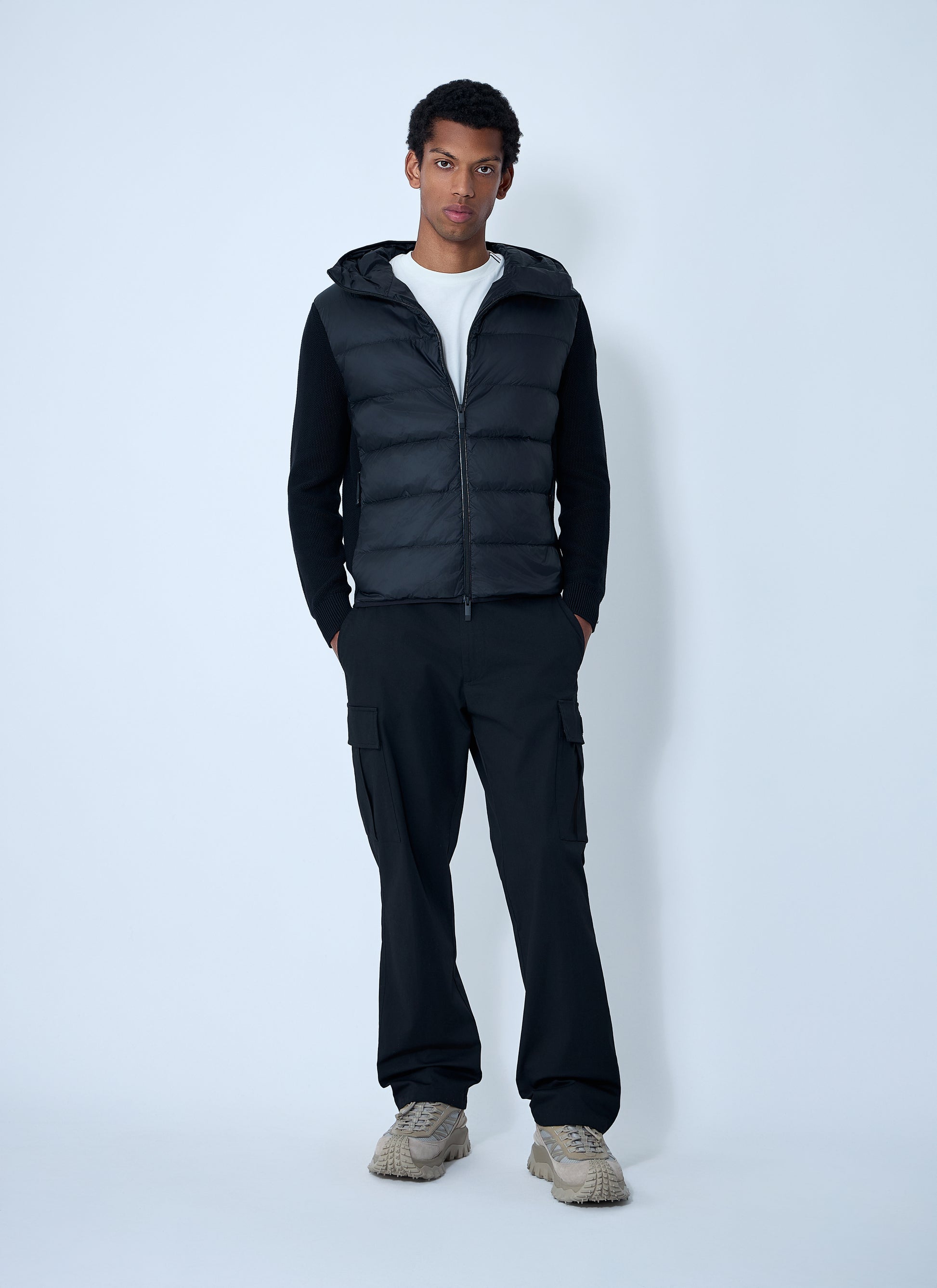 Moncler Men Quilted Knit Hooded Cardigan MONCLER