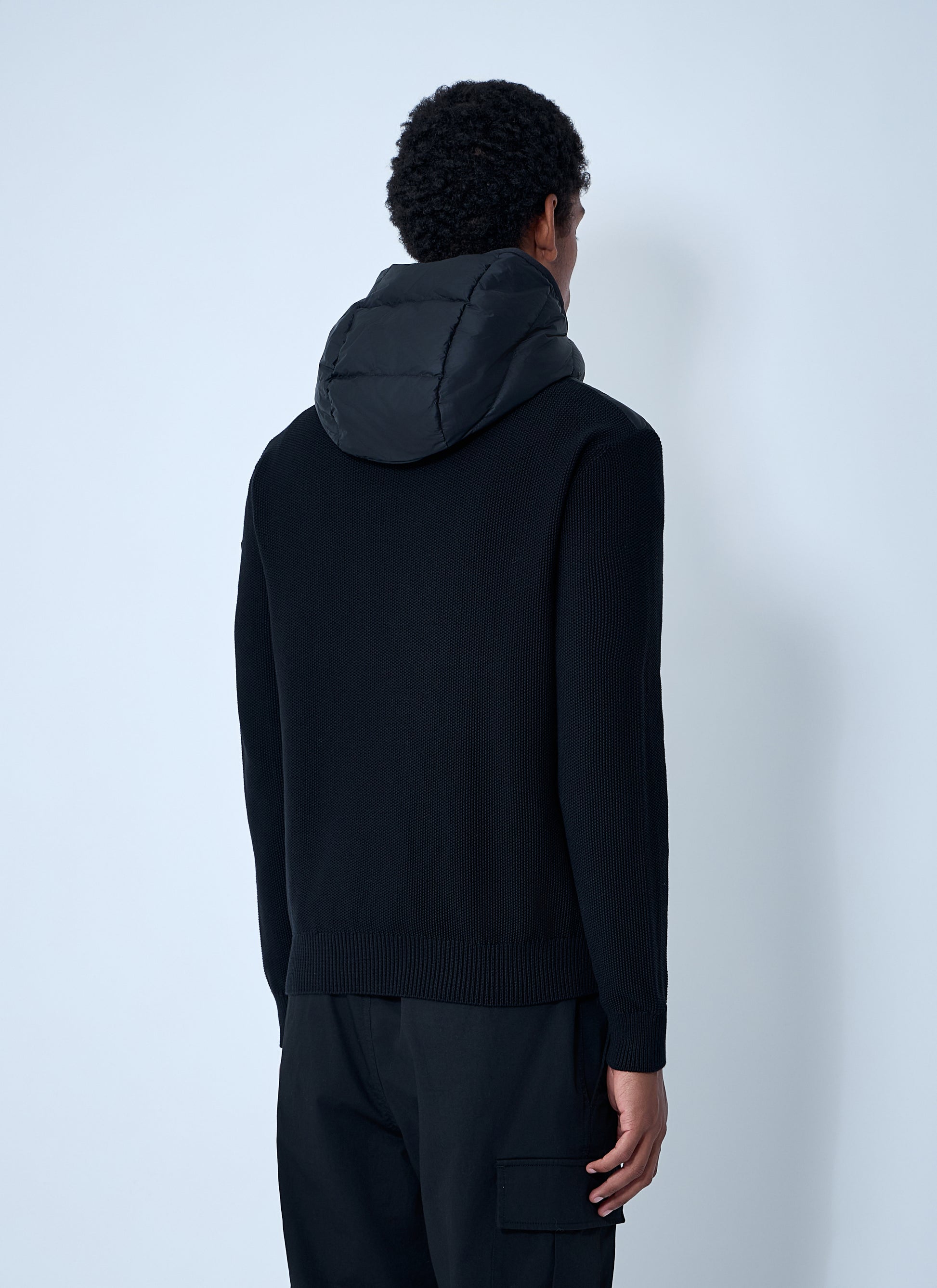 Moncler Men Quilted Knit Hooded Cardigan MONCLER