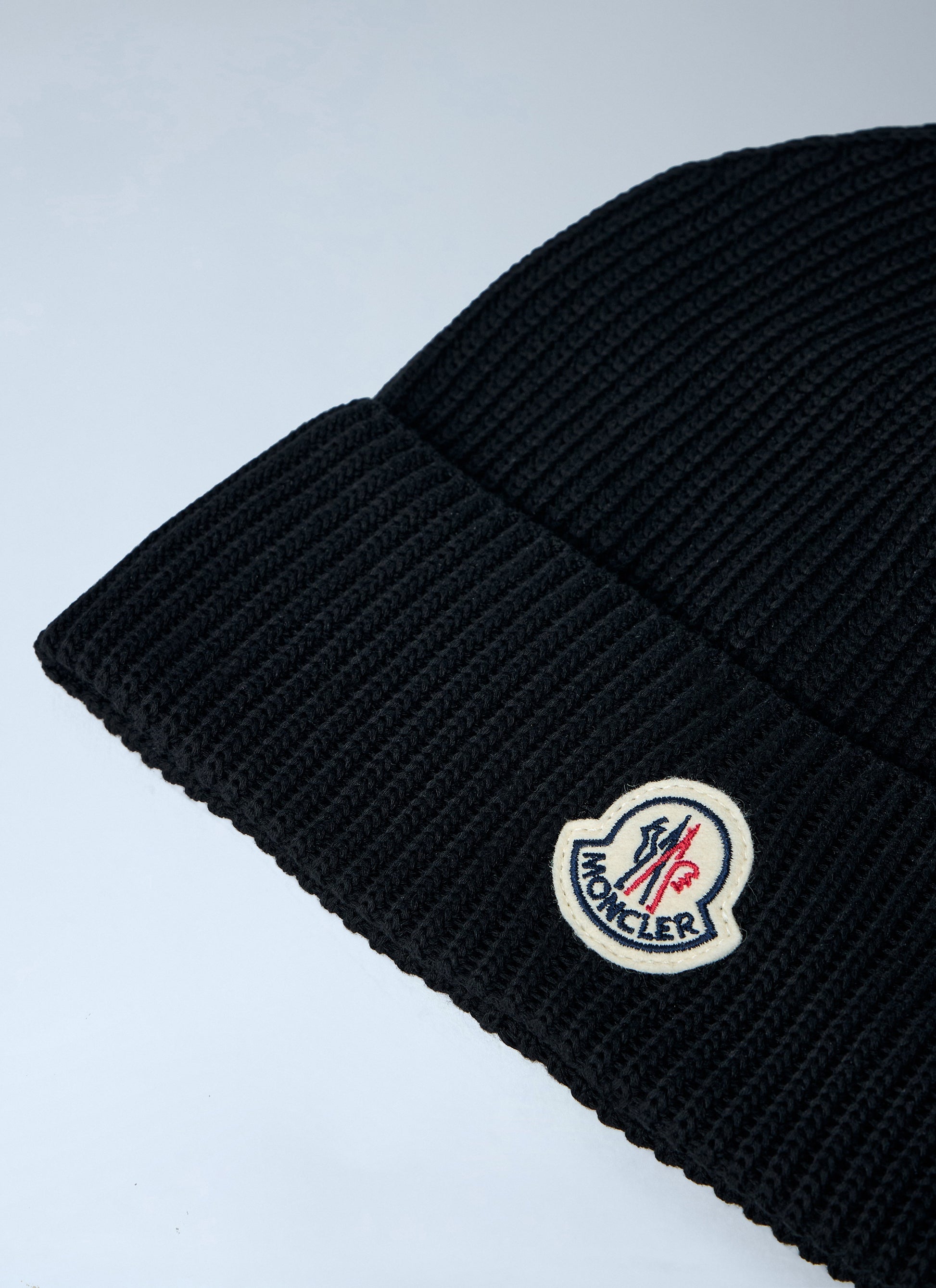 Moncler Men Logo Motif Beanie Hat MONCLER