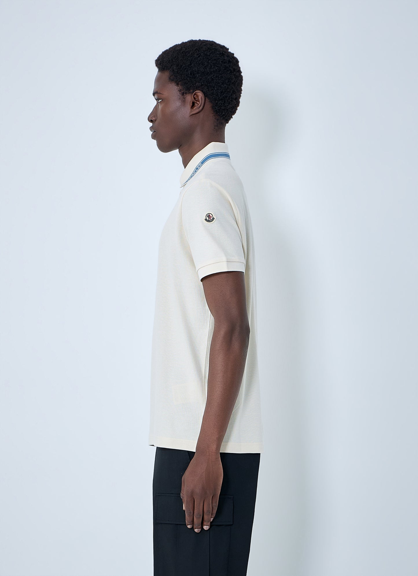 Moncler Men Polo Shirt With Contrast Collar MONCLER