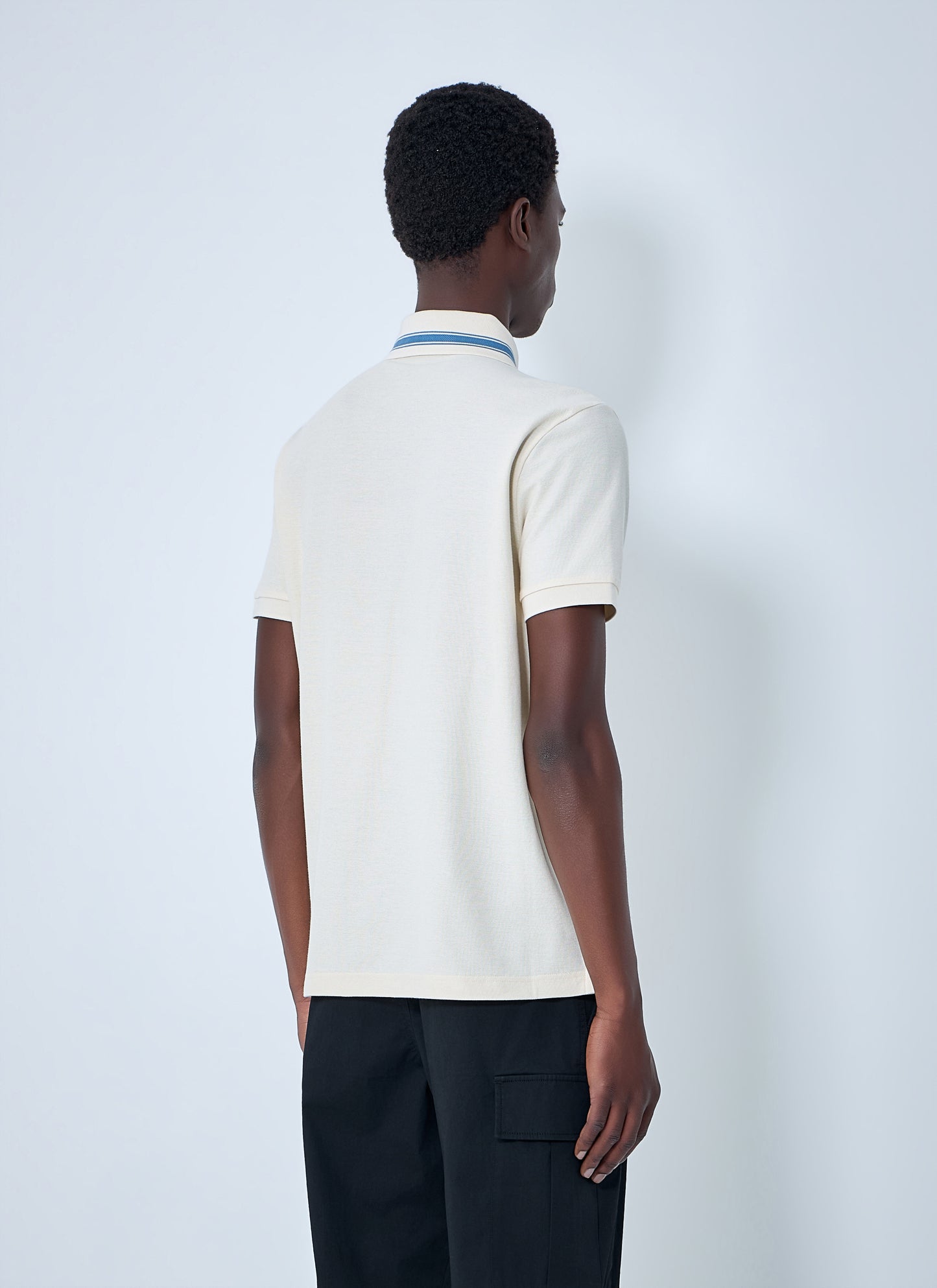 Moncler Men Polo Shirt With Contrast Collar MONCLER