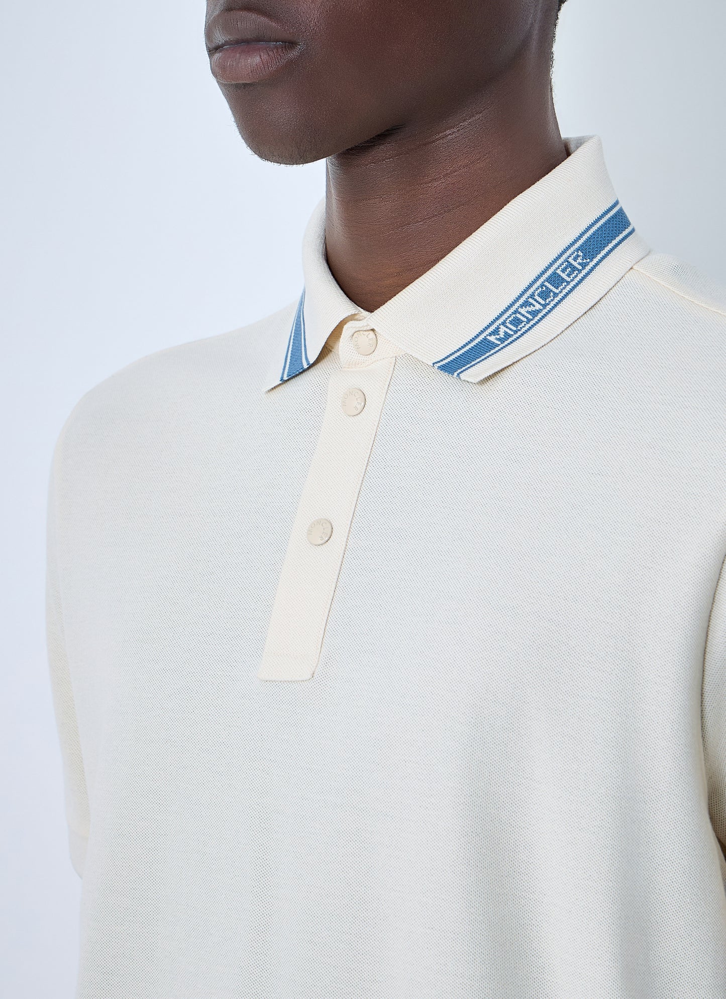Moncler Men Polo Shirt With Contrast Collar MONCLER