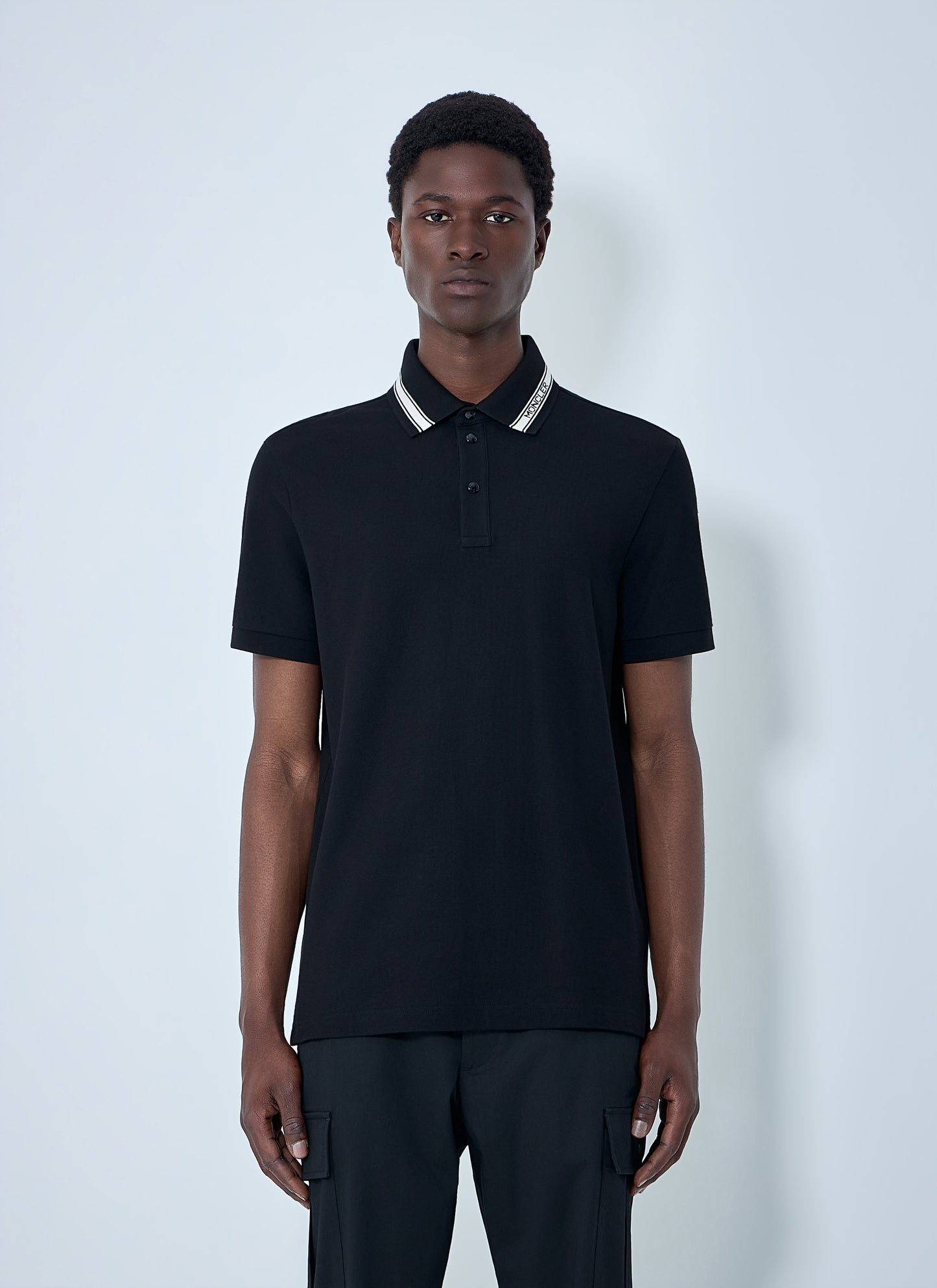 Moncler Men Striped Collar Polo Shirt MONCLER