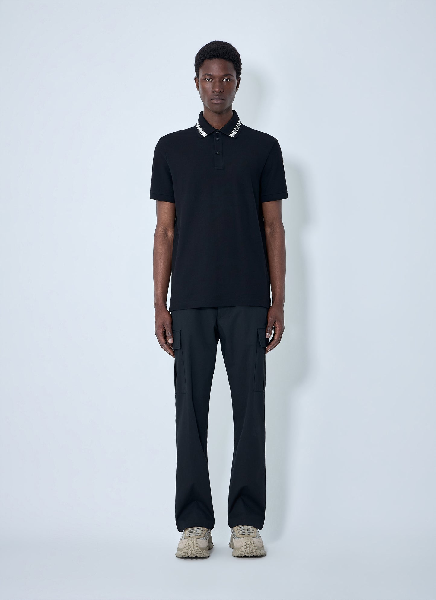 Moncler Men Striped Collar Polo Shirt MONCLER