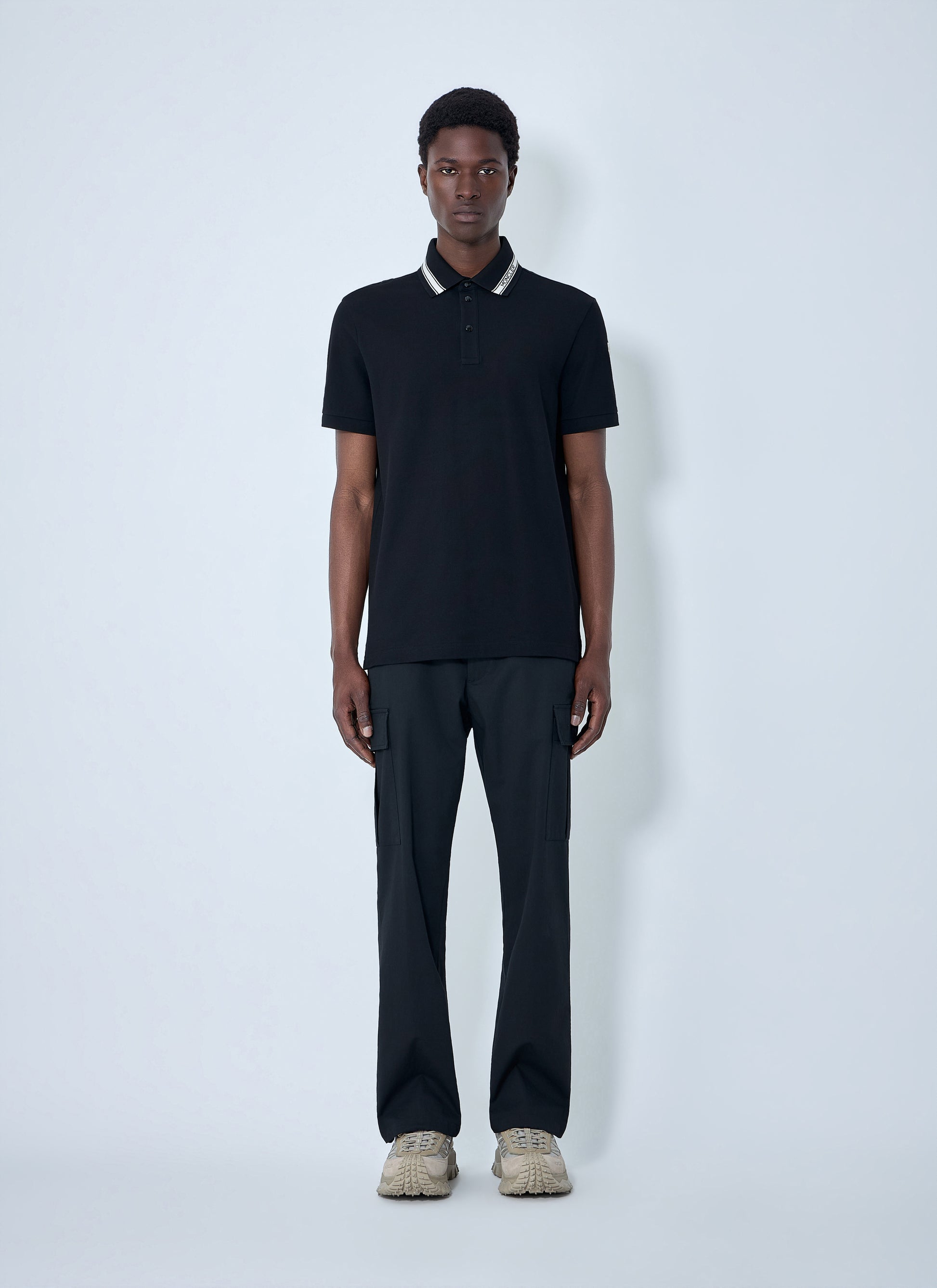 Moncler Men Striped Collar Polo Shirt MONCLER