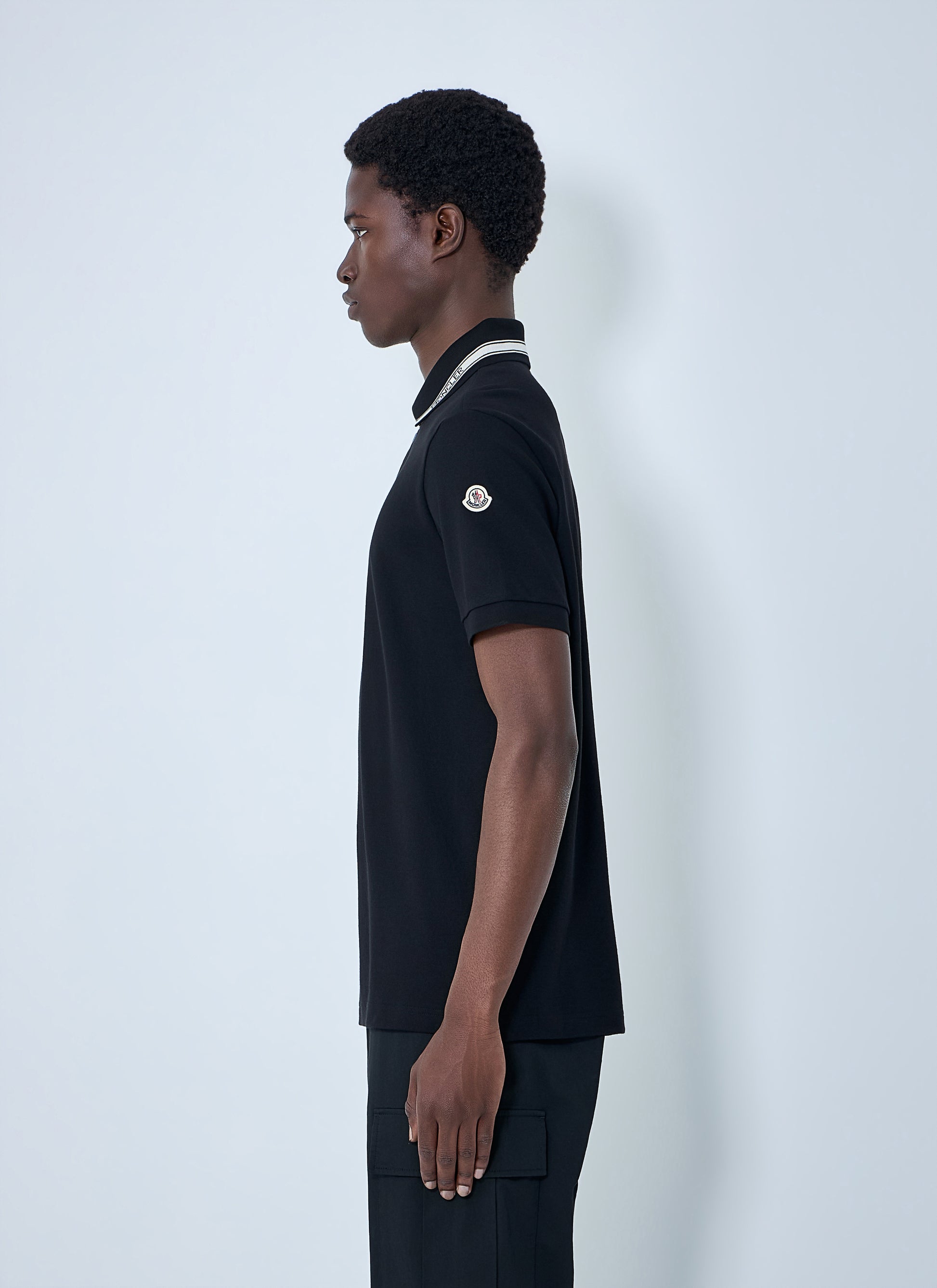 Moncler Men Striped Collar Polo Shirt MONCLER