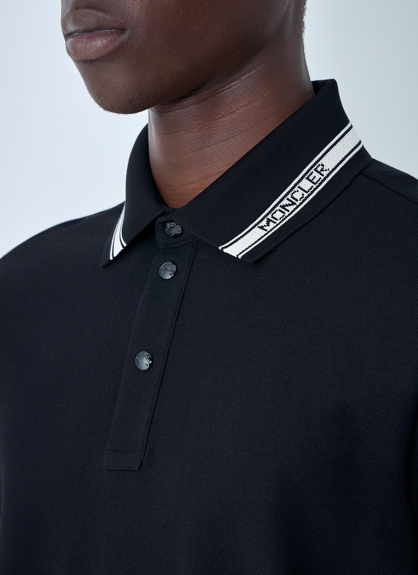 Moncler Men Striped Collar Polo Shirt MONCLER