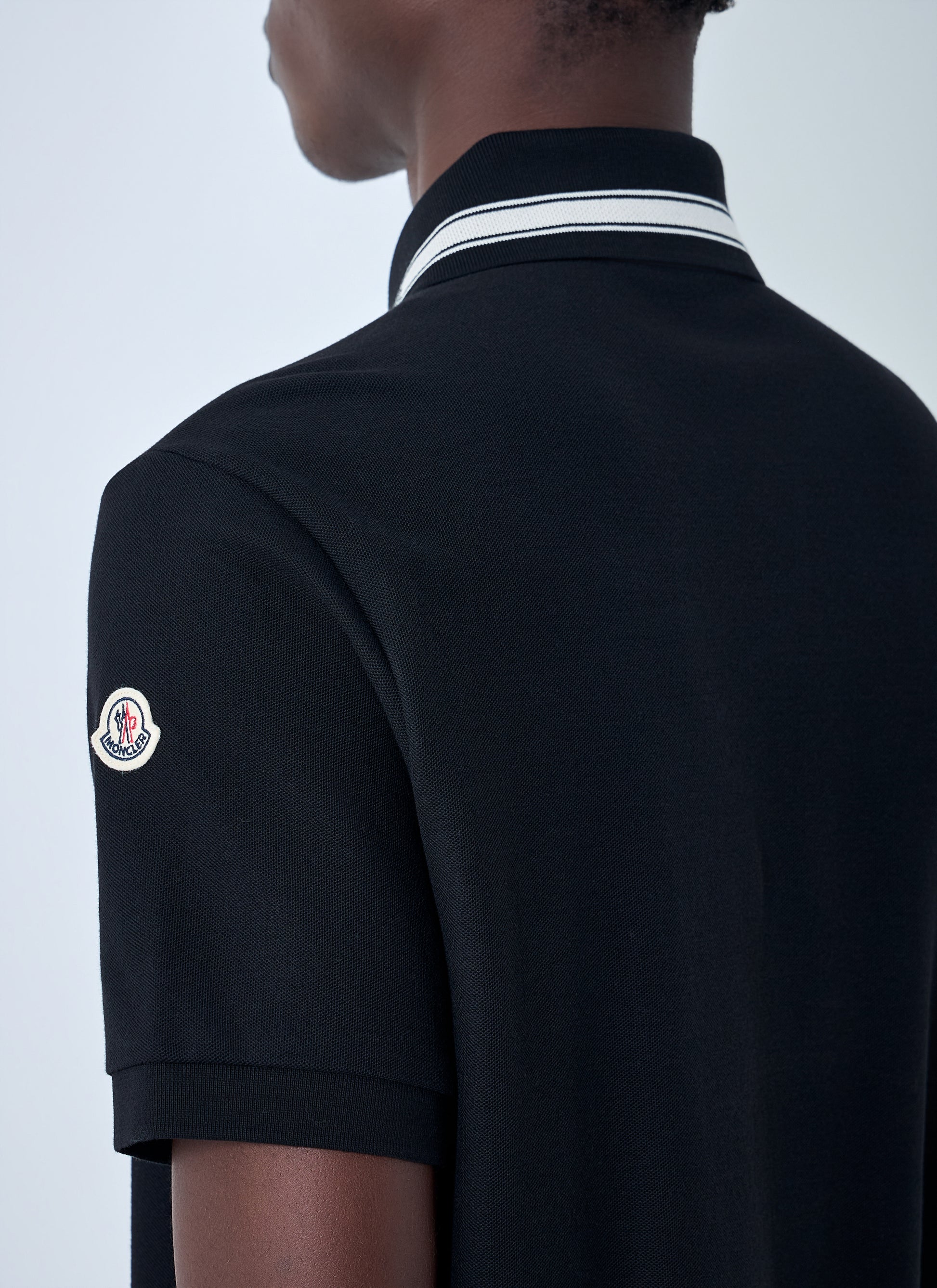 Moncler Men Striped Collar Polo Shirt MONCLER