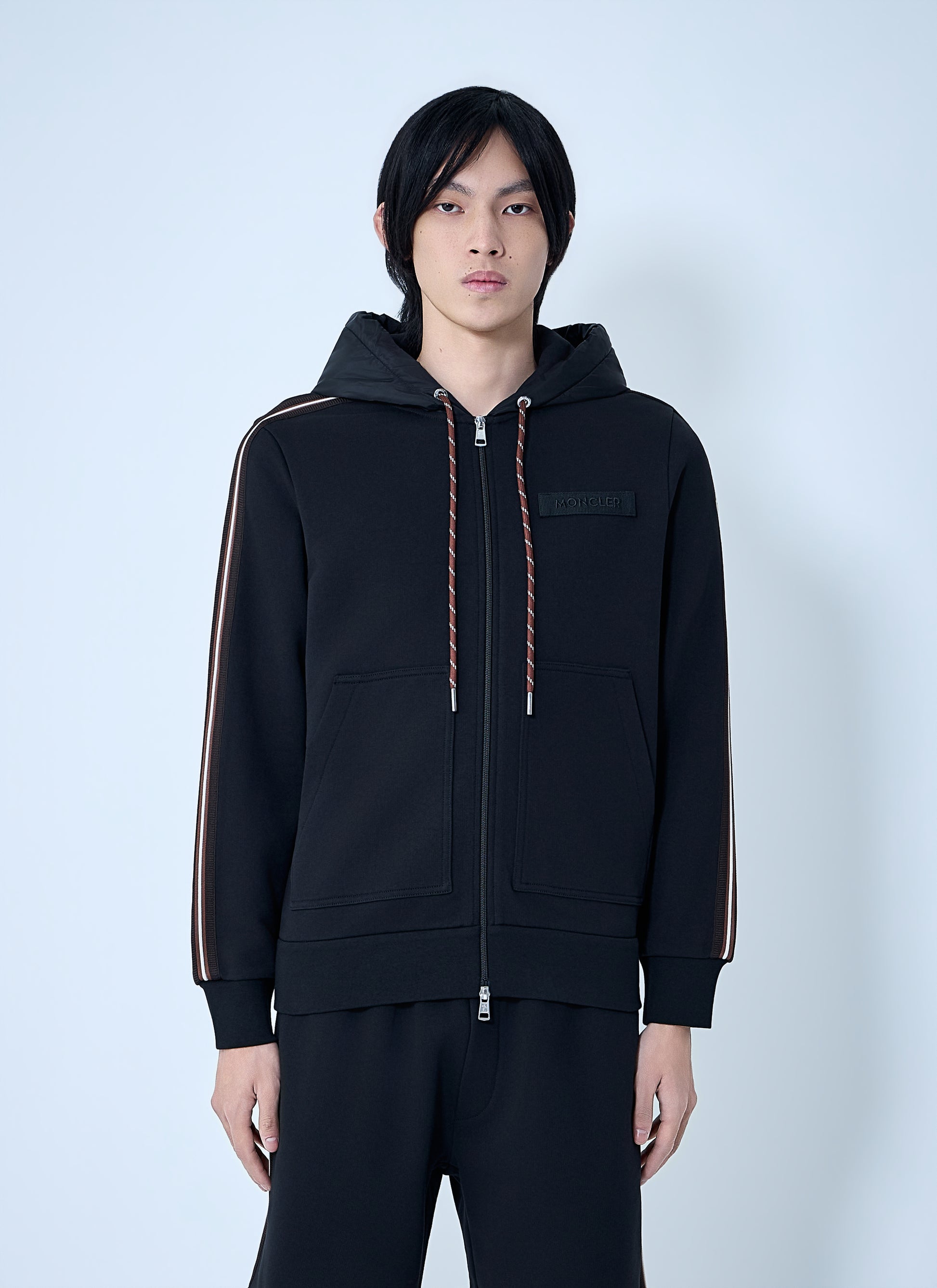 Moncler Men Zip-Up Hoodie With Logo Detail MONCLER