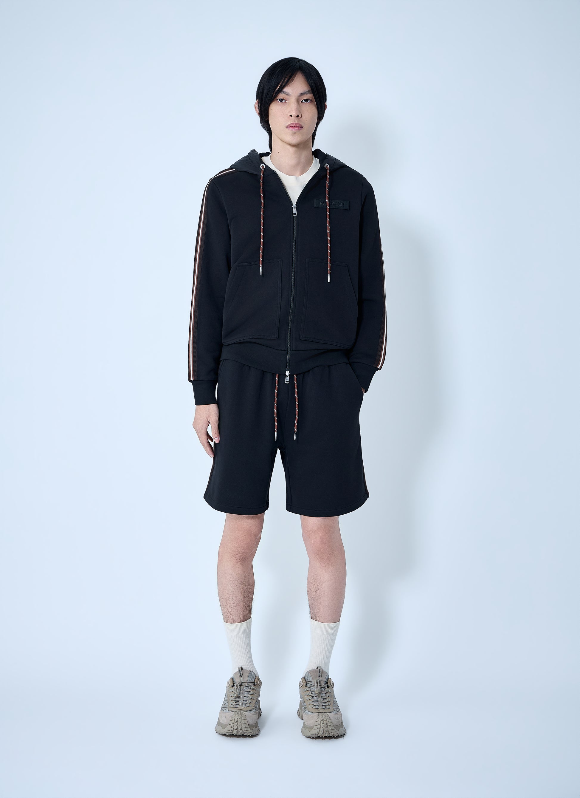 Moncler Men Zip-Up Hoodie With Logo Detail MONCLER