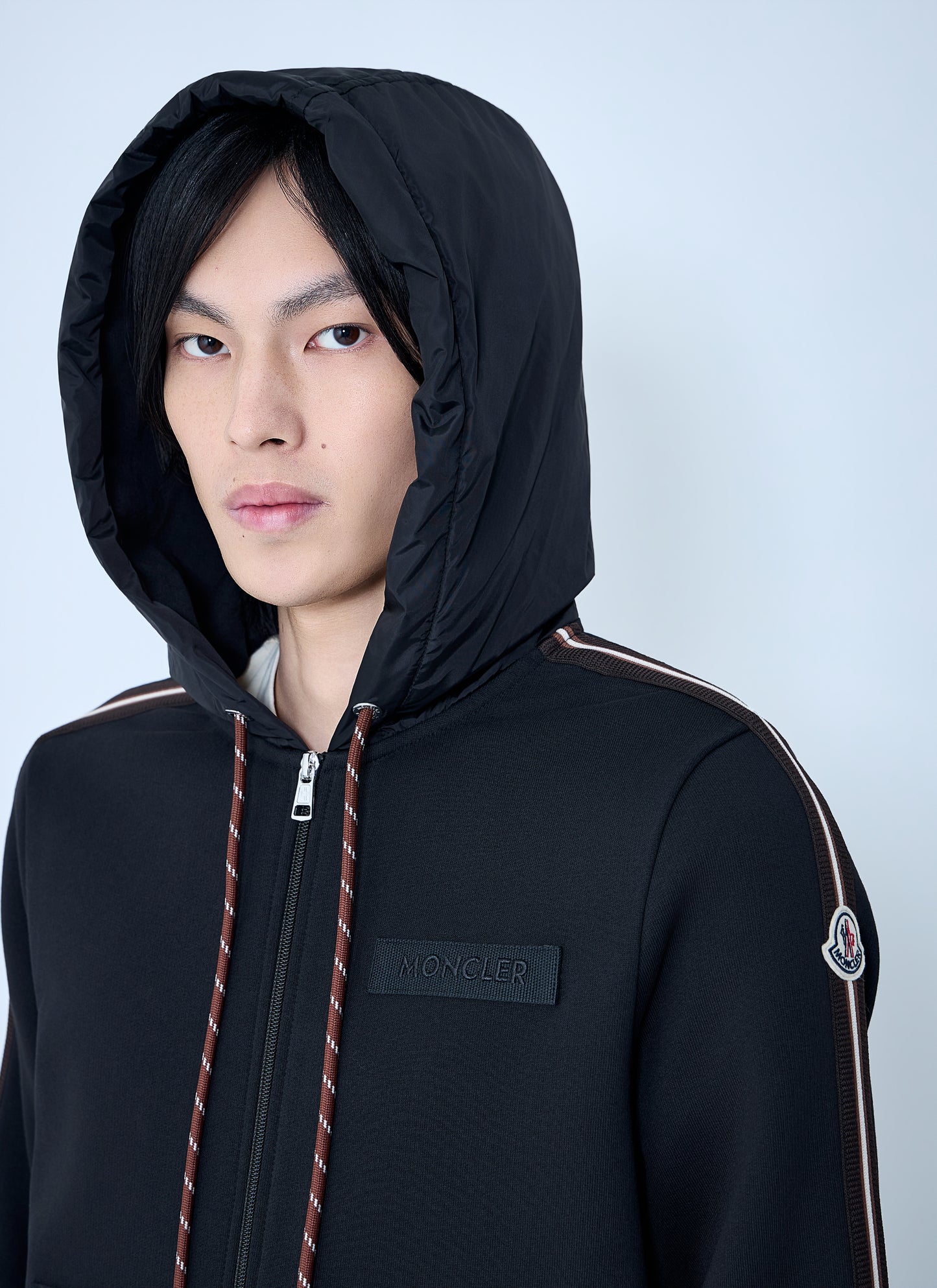 Moncler Men Zip-Up Hoodie With Logo Detail MONCLER