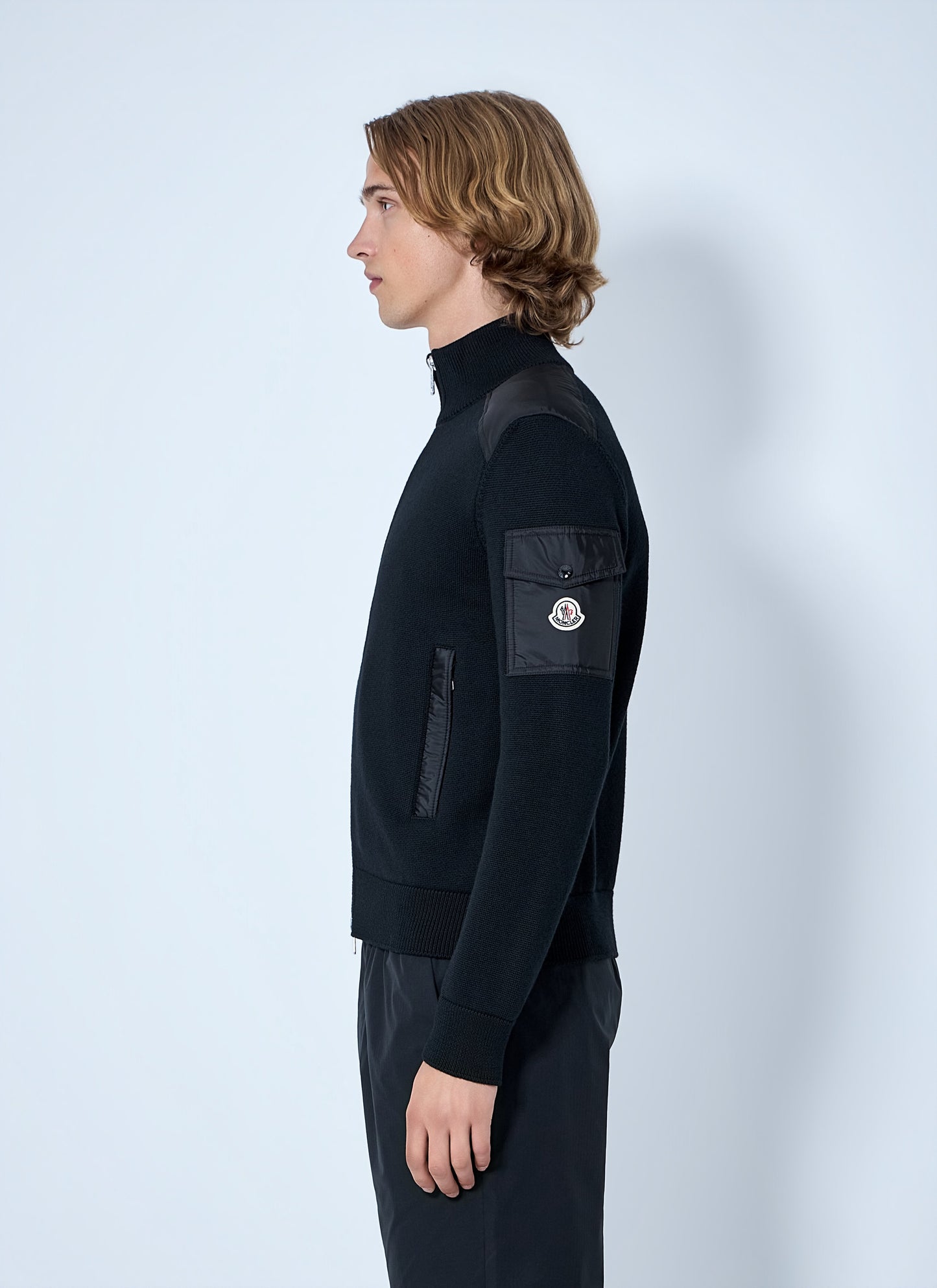 Moncler Men Zip-Up High-Neck Sweater